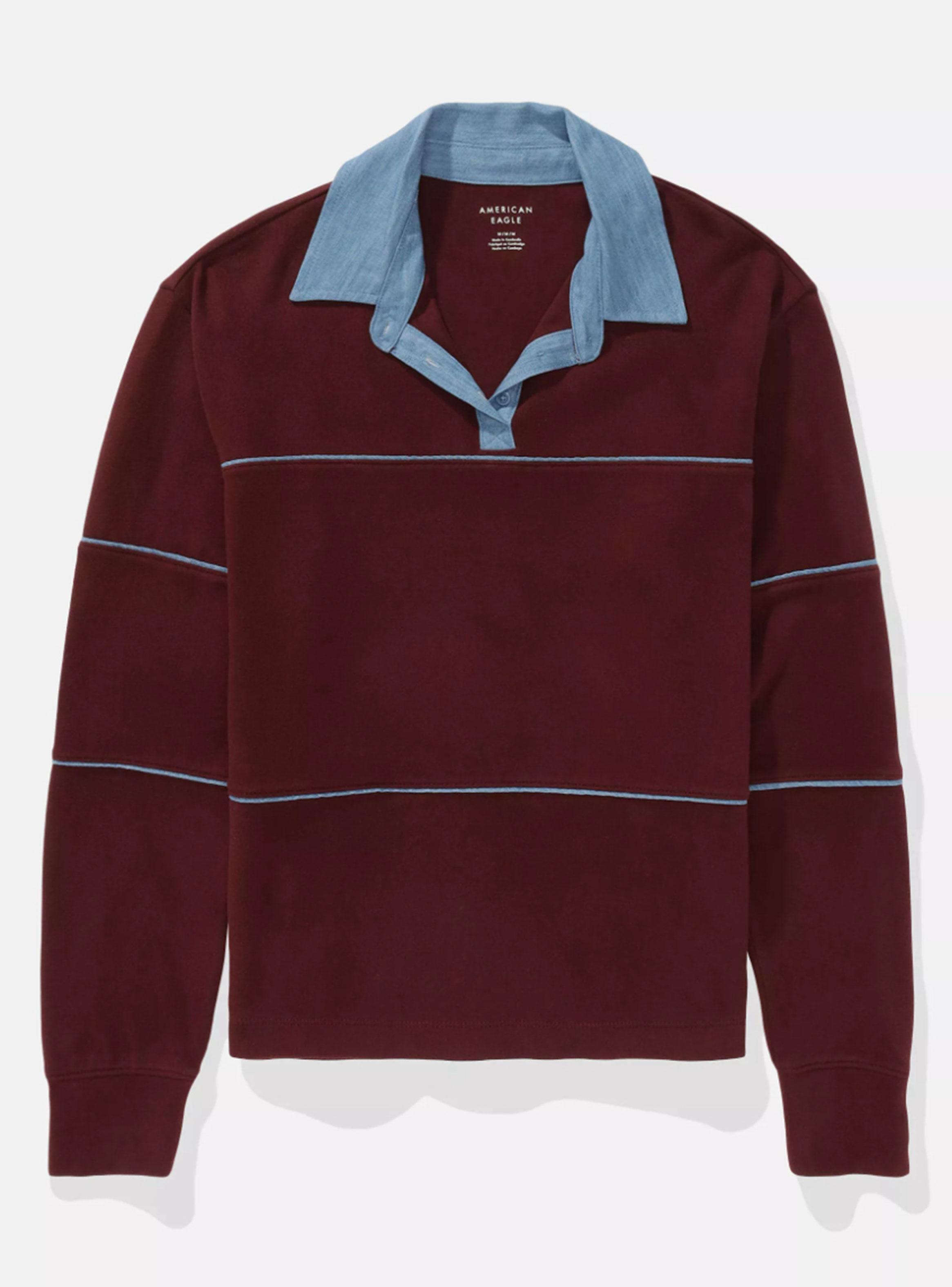 Polera Manga Larga Ae con Cuello Polo-2