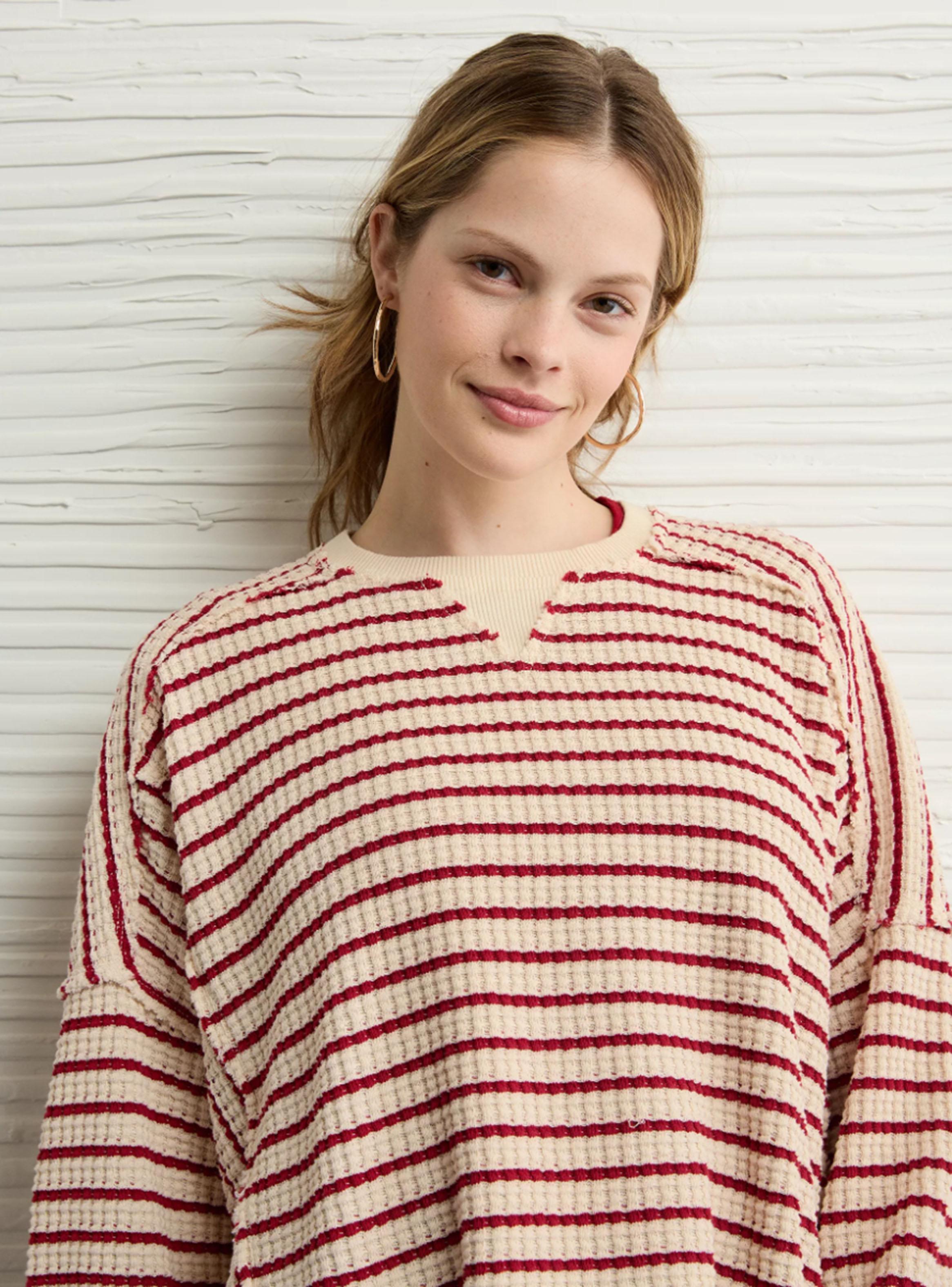 Polerón Ae Crew Neck Big Hug Waffle-2