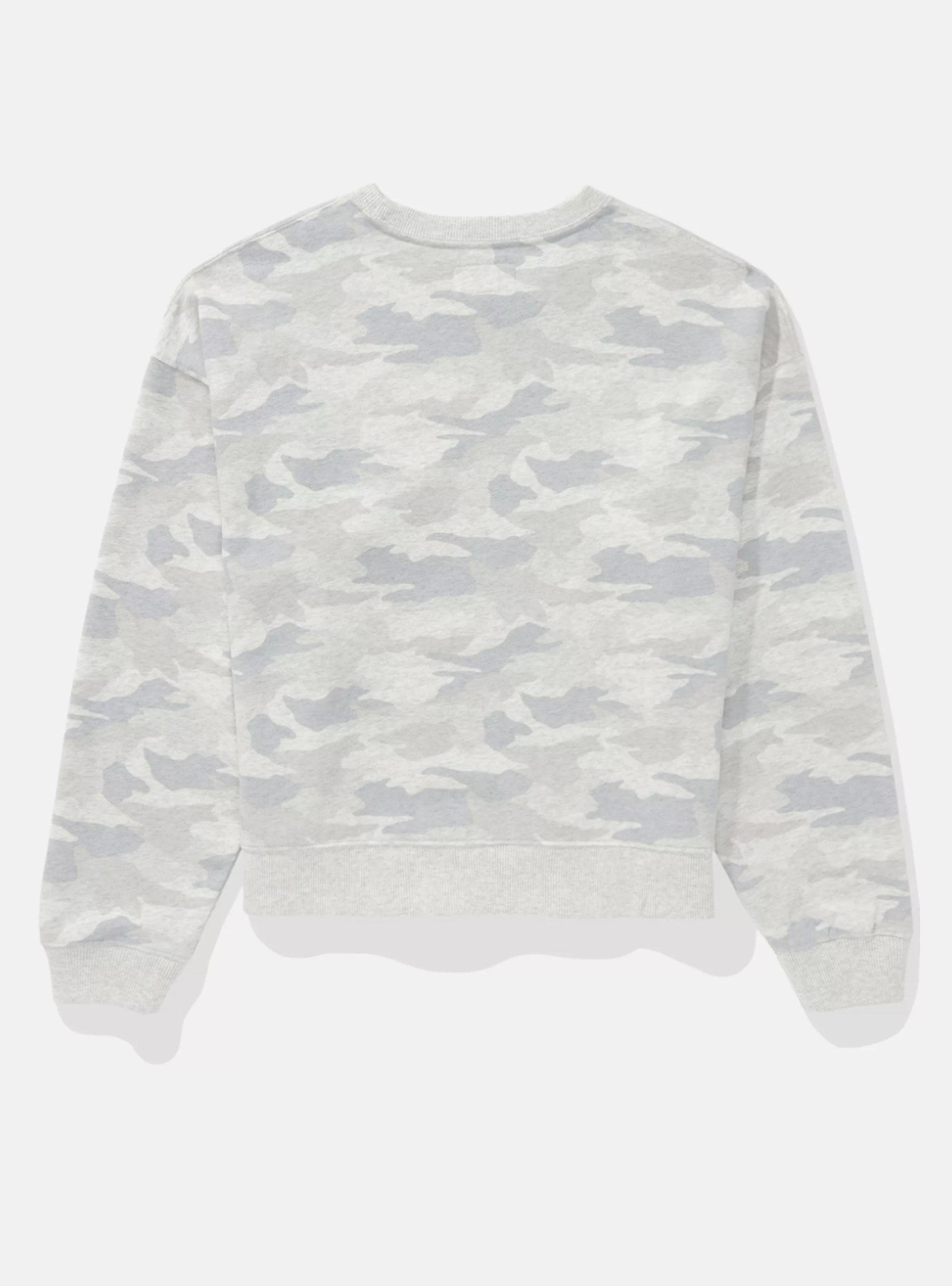 Polerón Ae Crew Neck Camuflado Gris-4