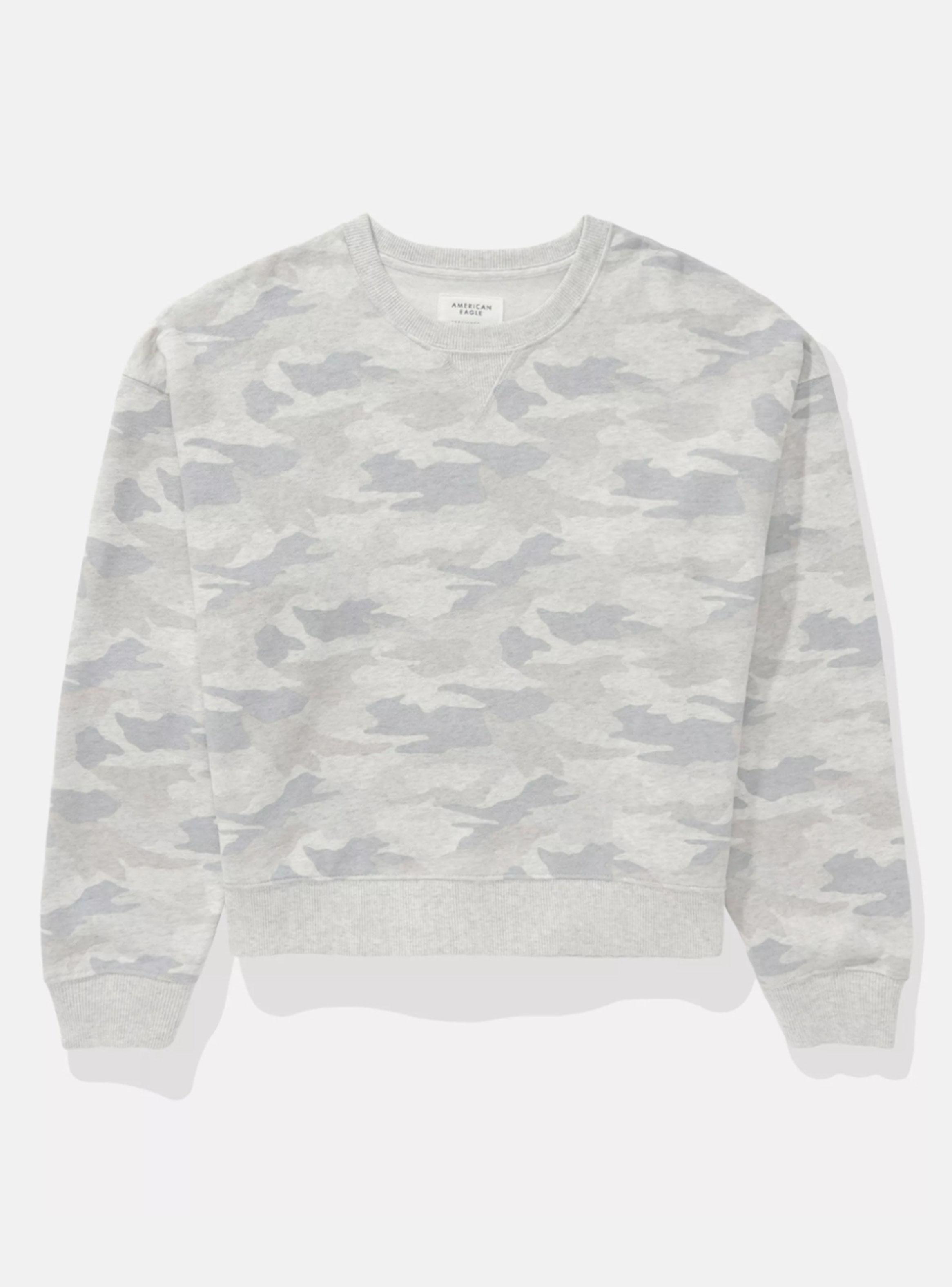 Polerón Ae Crew Neck Camuflado Gris-3