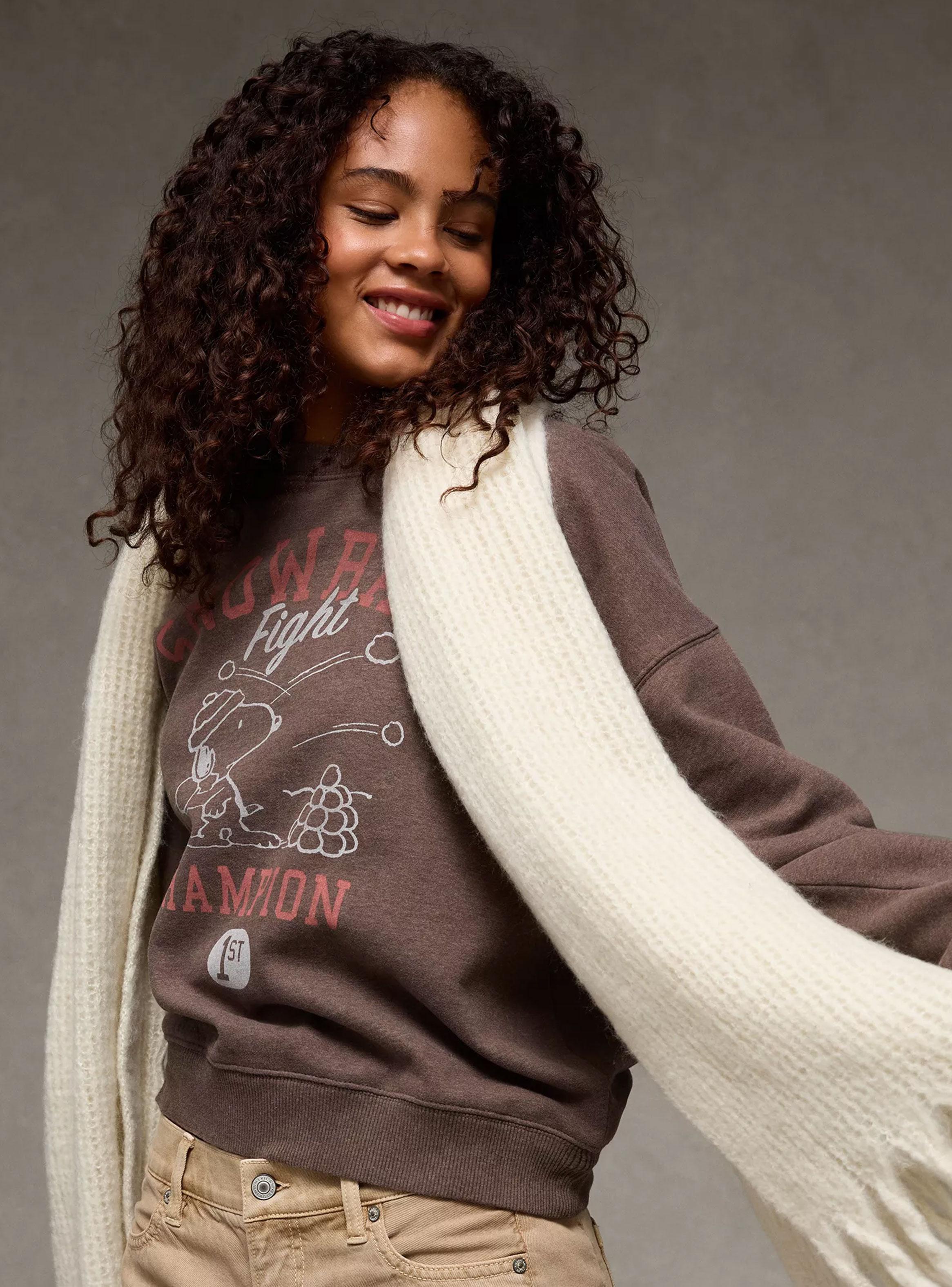Polerón Ae Crew Neck Snoopy-0