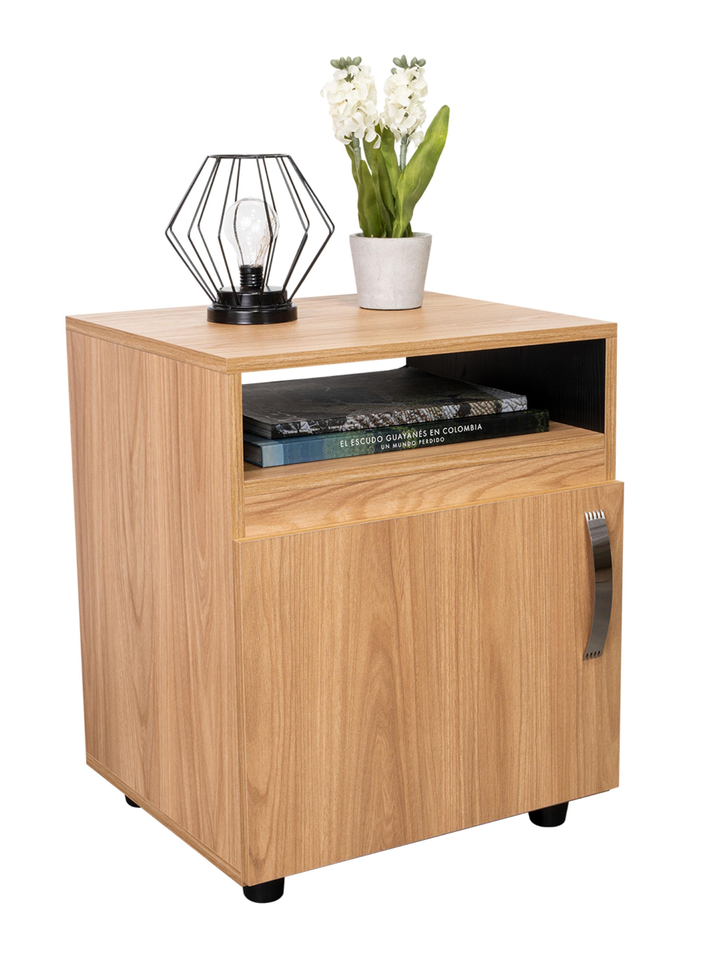 Velador 1 Puerta Barilo Fresno y Wengue-2