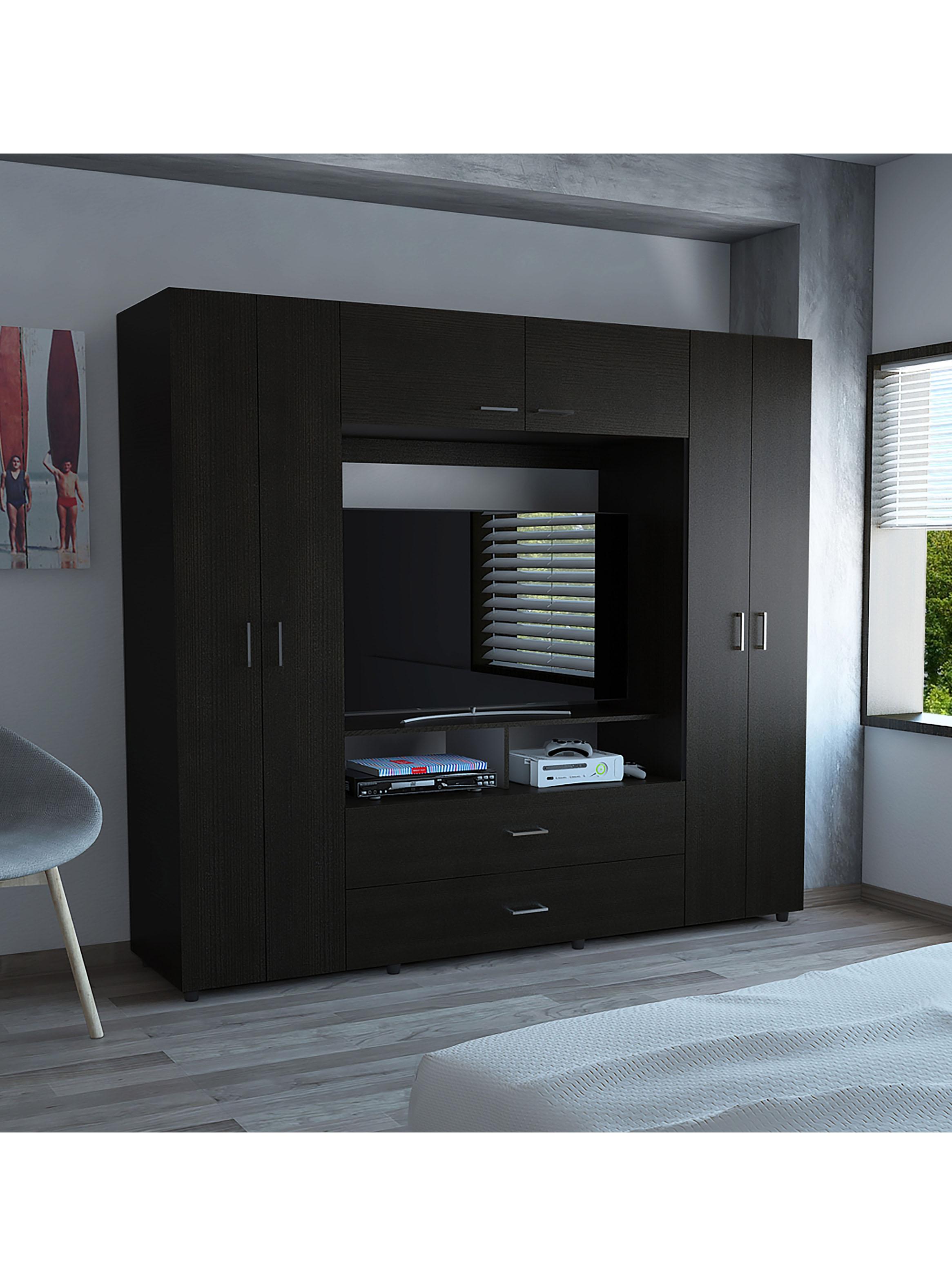 Clóset Manila Z-200 6 Puertas TV 46'' Wengue-3