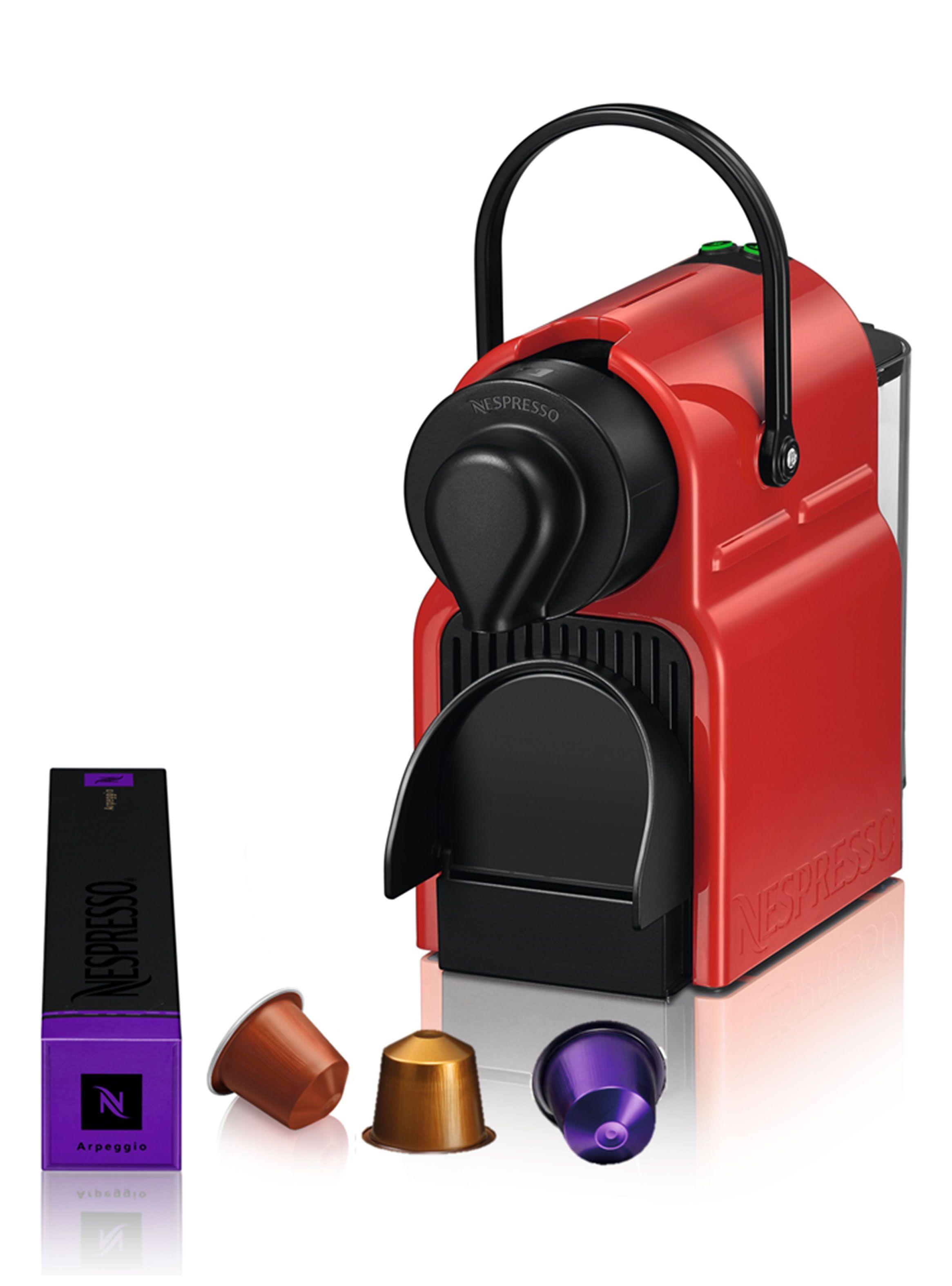 Cafetera de Cápsulas Inissia Roja + Espumador de Leche Aeroccino 3-6