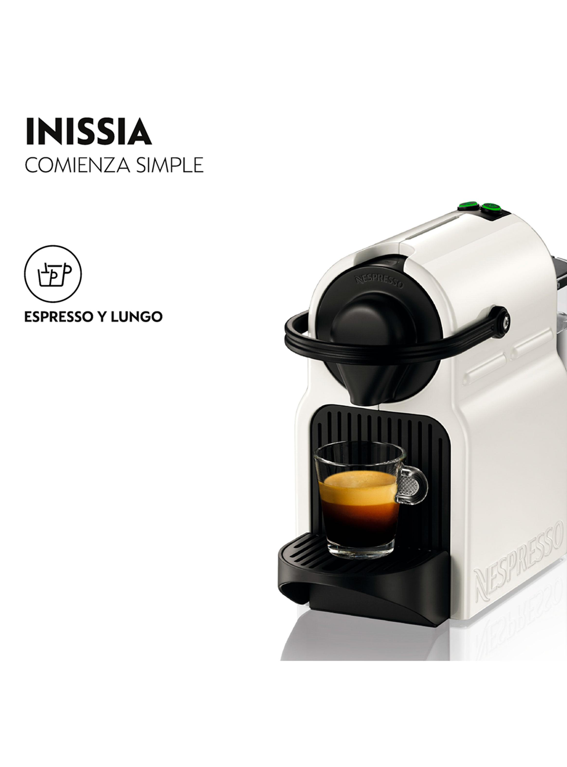 Cafetera de Cápsulas Inissia Blanca + Espumador de Leche Aeroccino 3-5