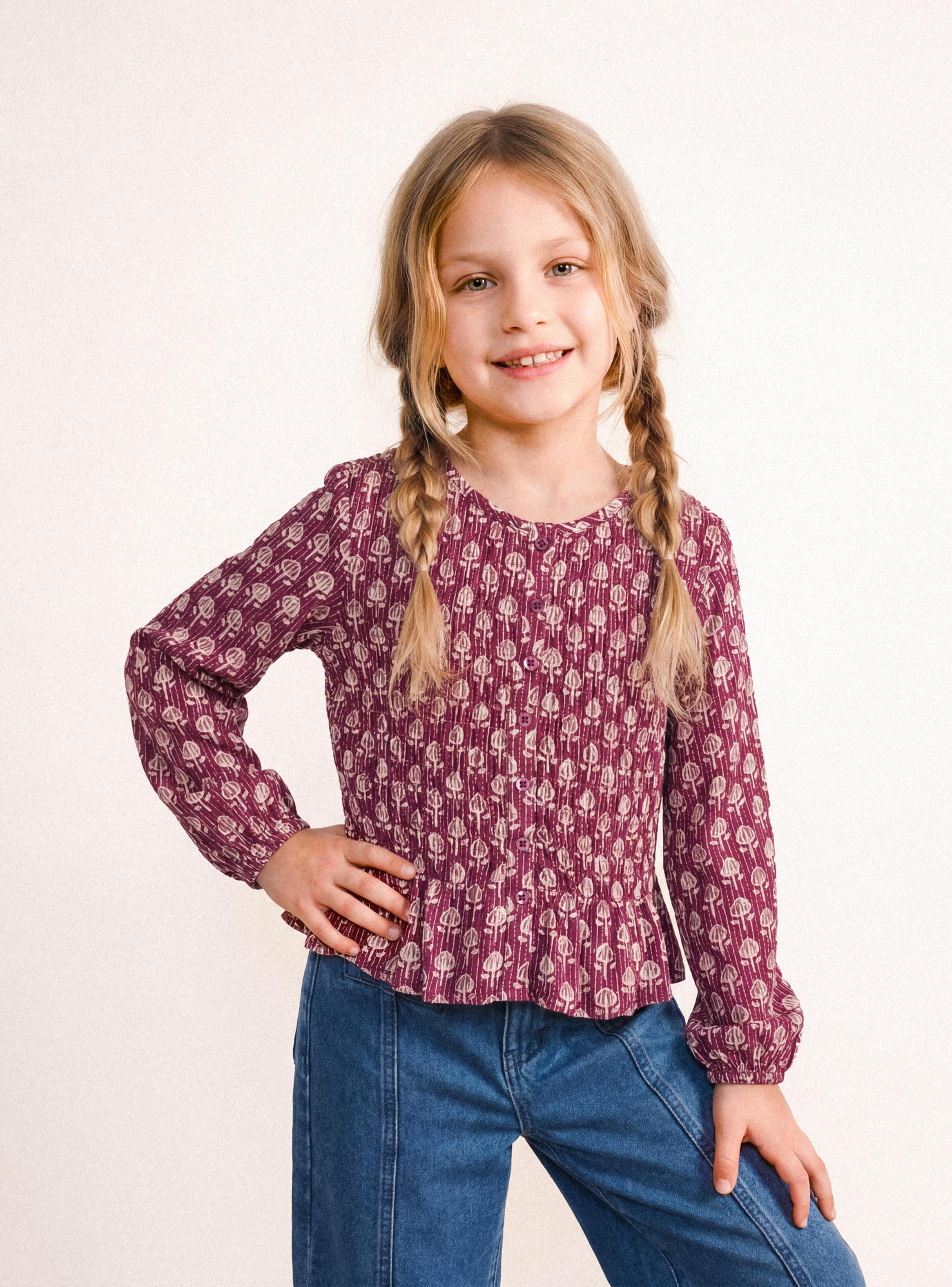 Blusa con Aplicación Panel Full Estampado Floral-0