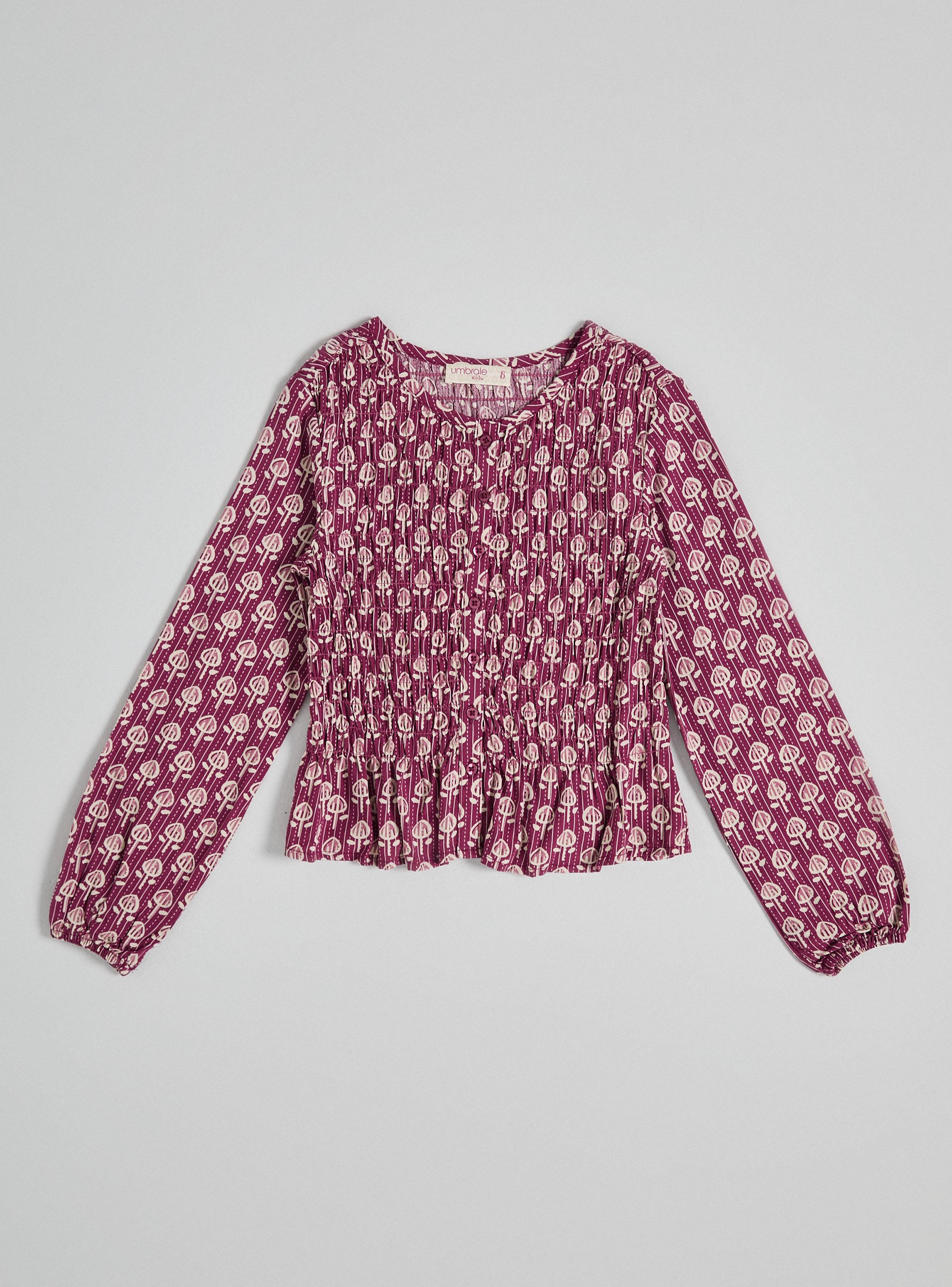 Blusa con Aplicación Panel Full Estampado Floral-1