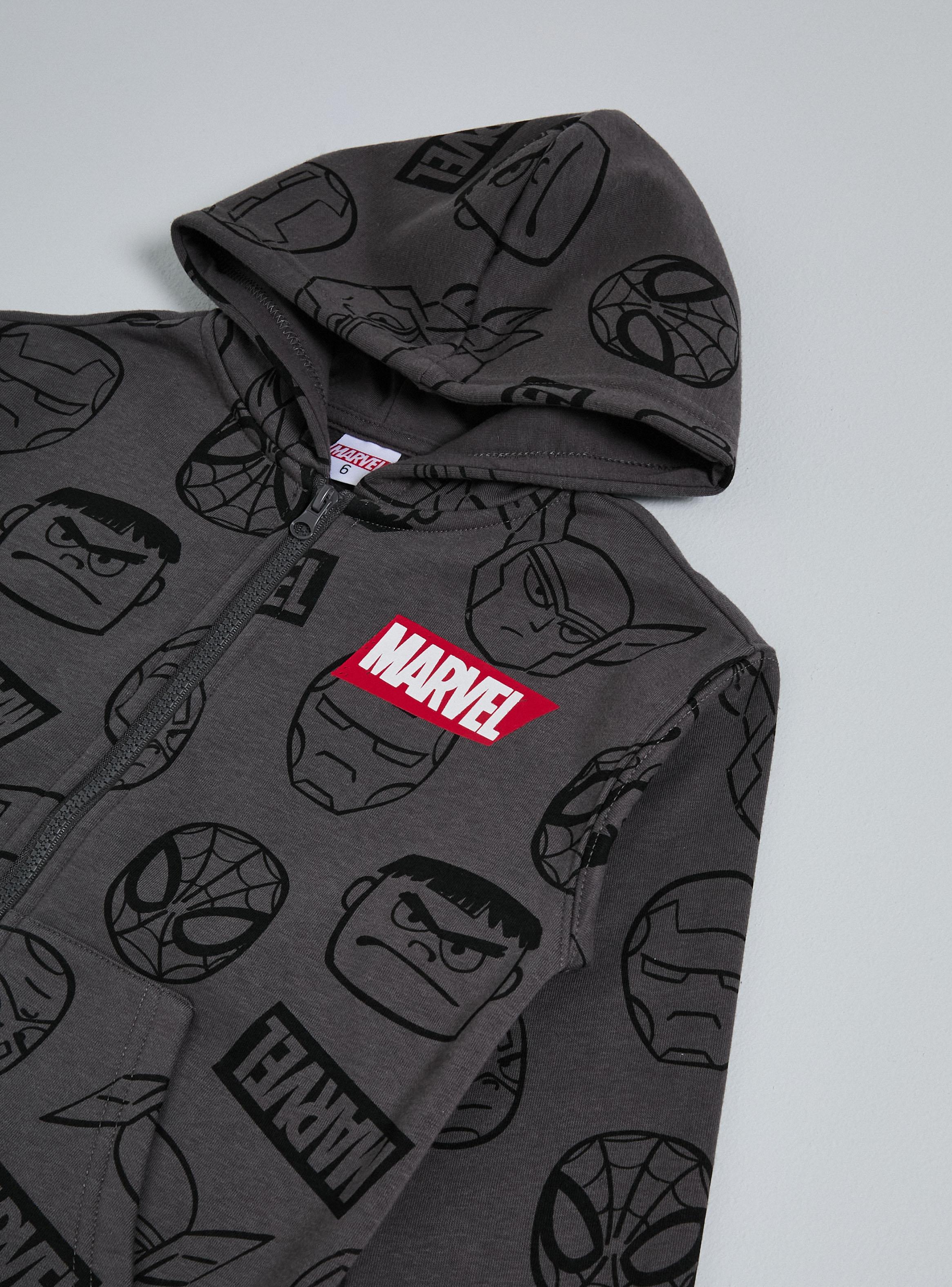 Polerón con Cierre Estampado Caras Superhéroes Marvel-3