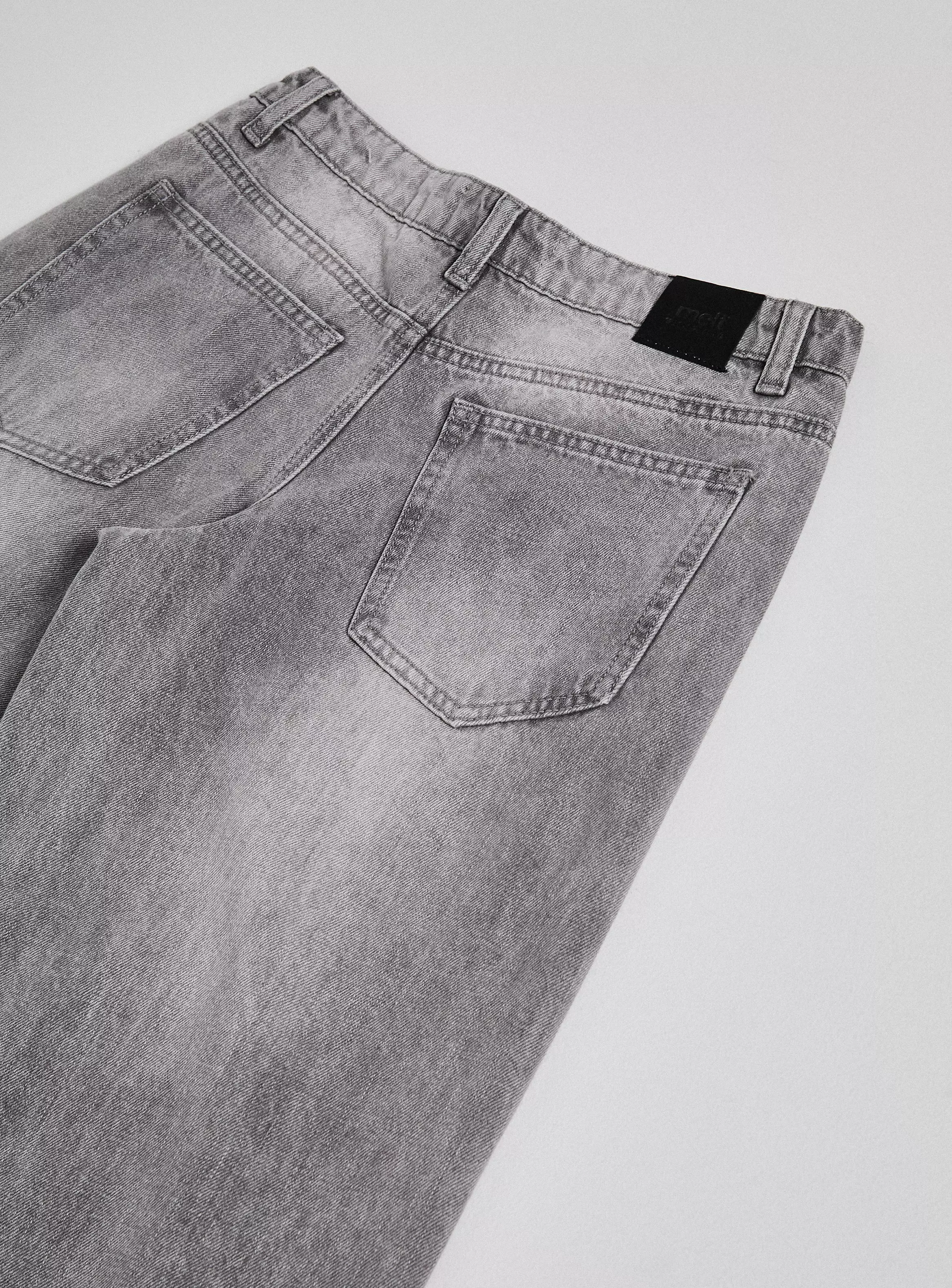 Jeans Denim con Botones Laterales-2