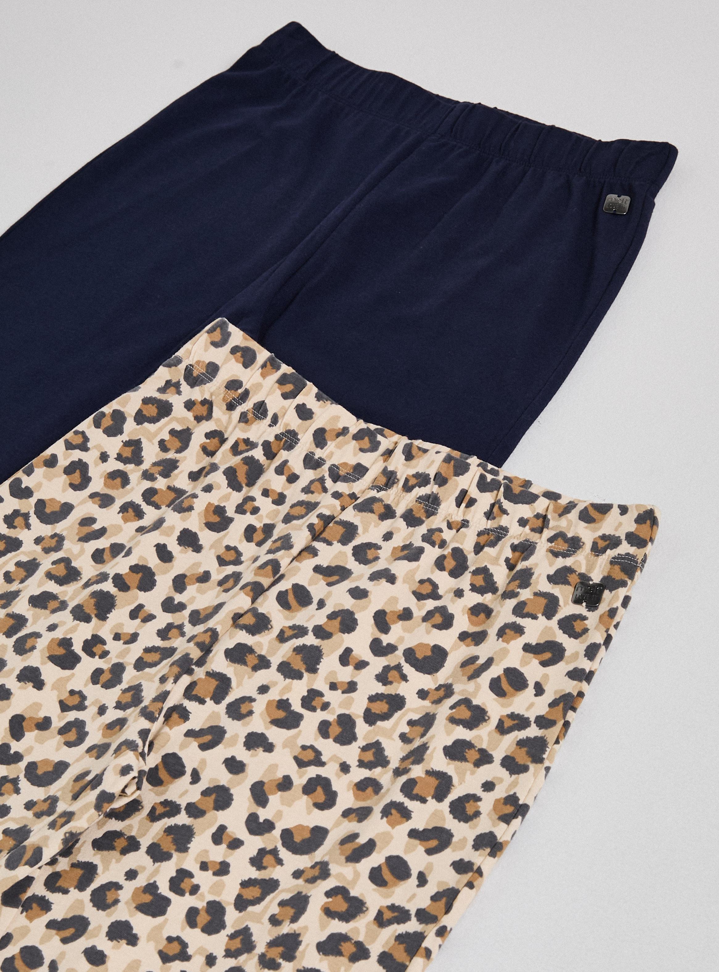 Calza Bipack Flare Print y Liso-3