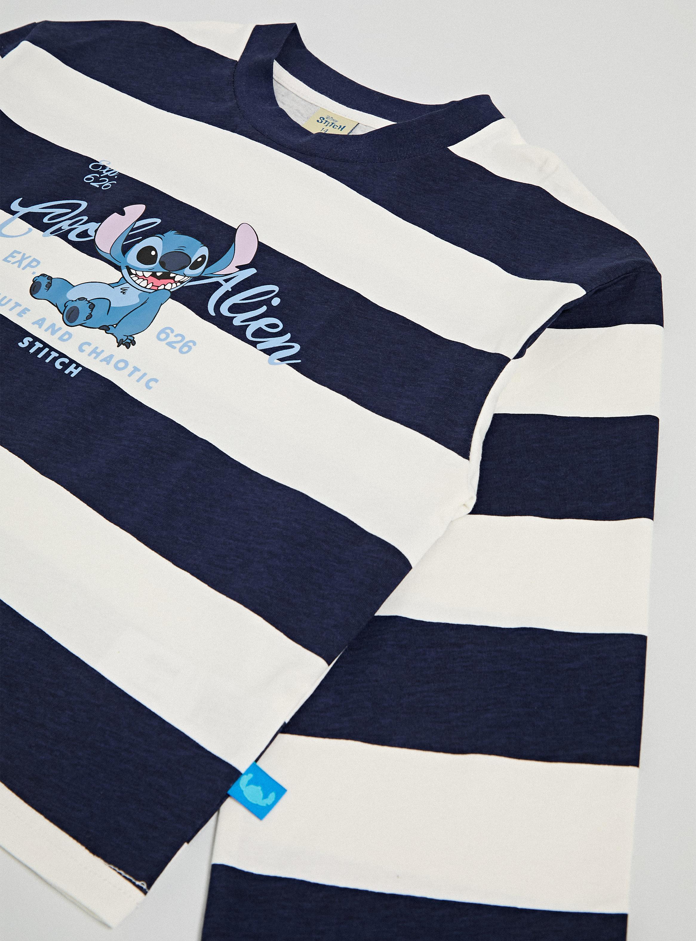 Polera Diseño Stitch con Rayas-3