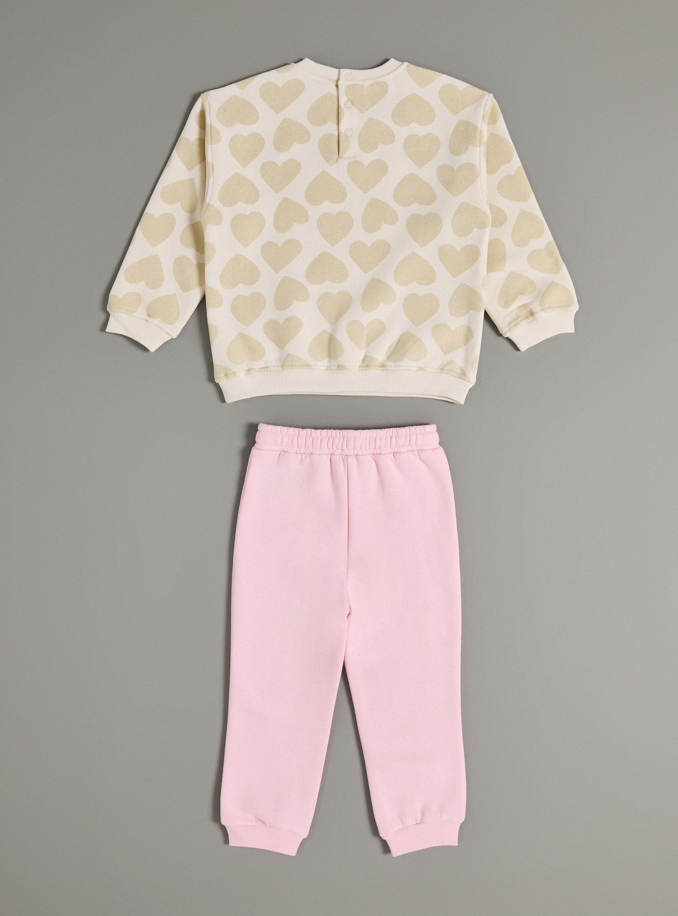Buzo Set Polerón y Pantalón Minnie Mouse Corazones-2