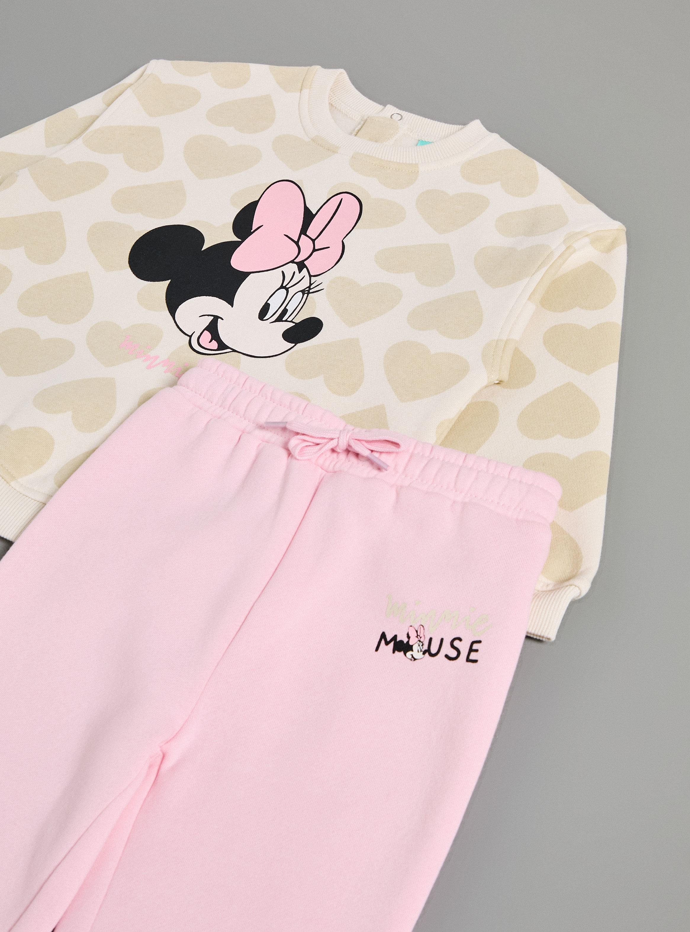 Buzo Set Polerón y Pantalón Minnie Mouse Corazones-3