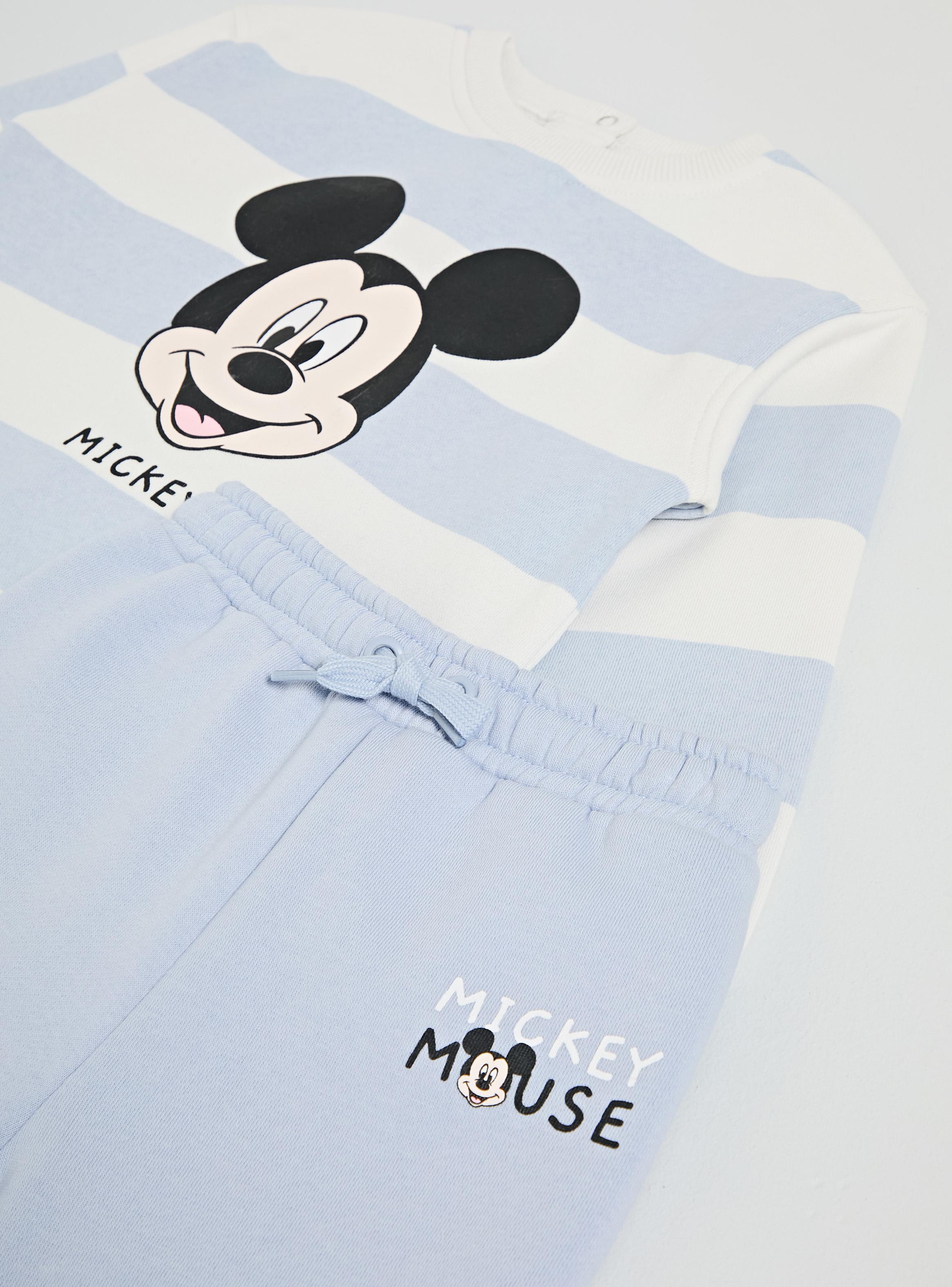 Buzo Set Polerón y Pantalón Mickey Mouse Rayas-3