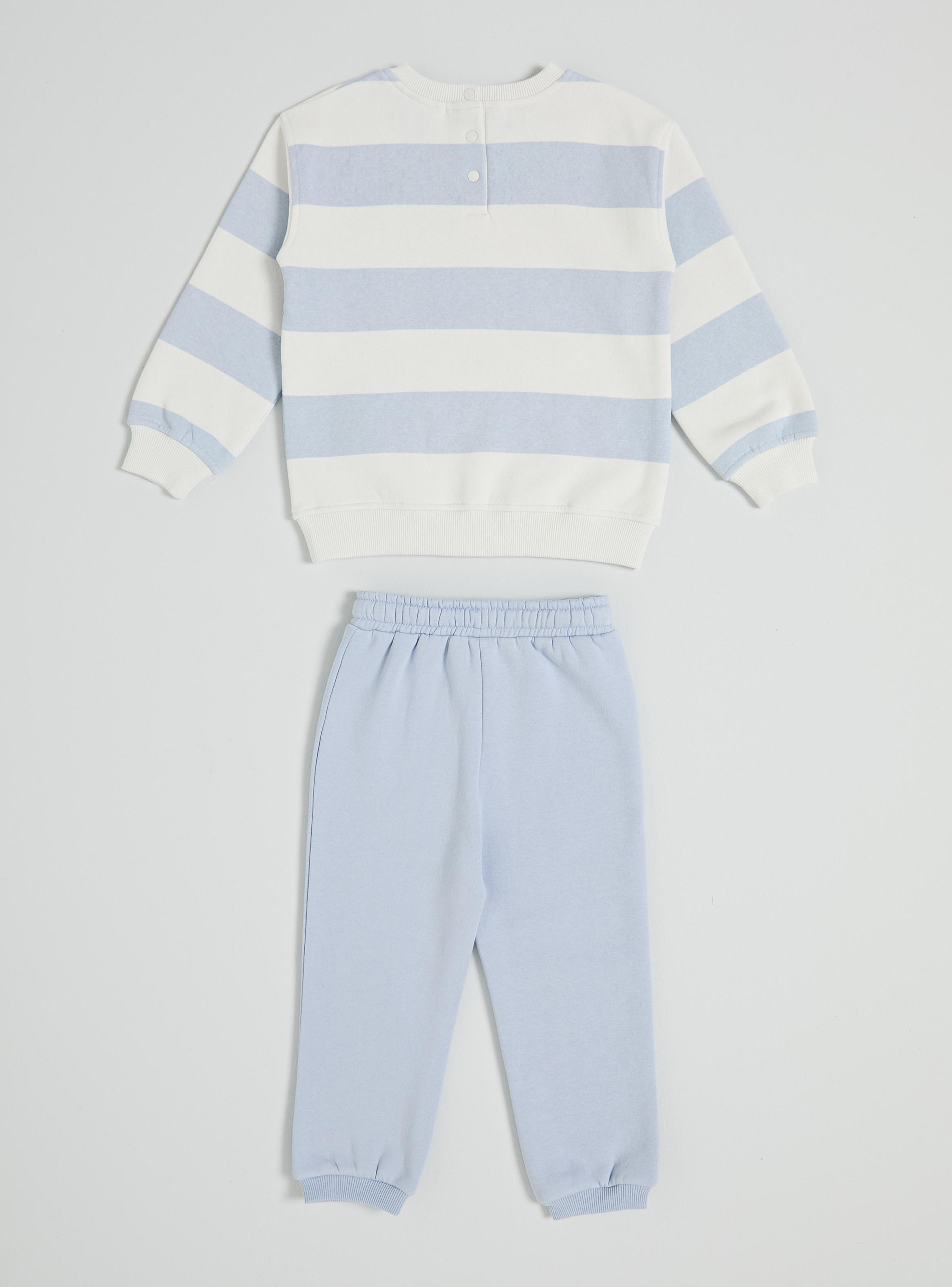 Buzo Set Polerón y Pantalón Mickey Mouse Rayas-2