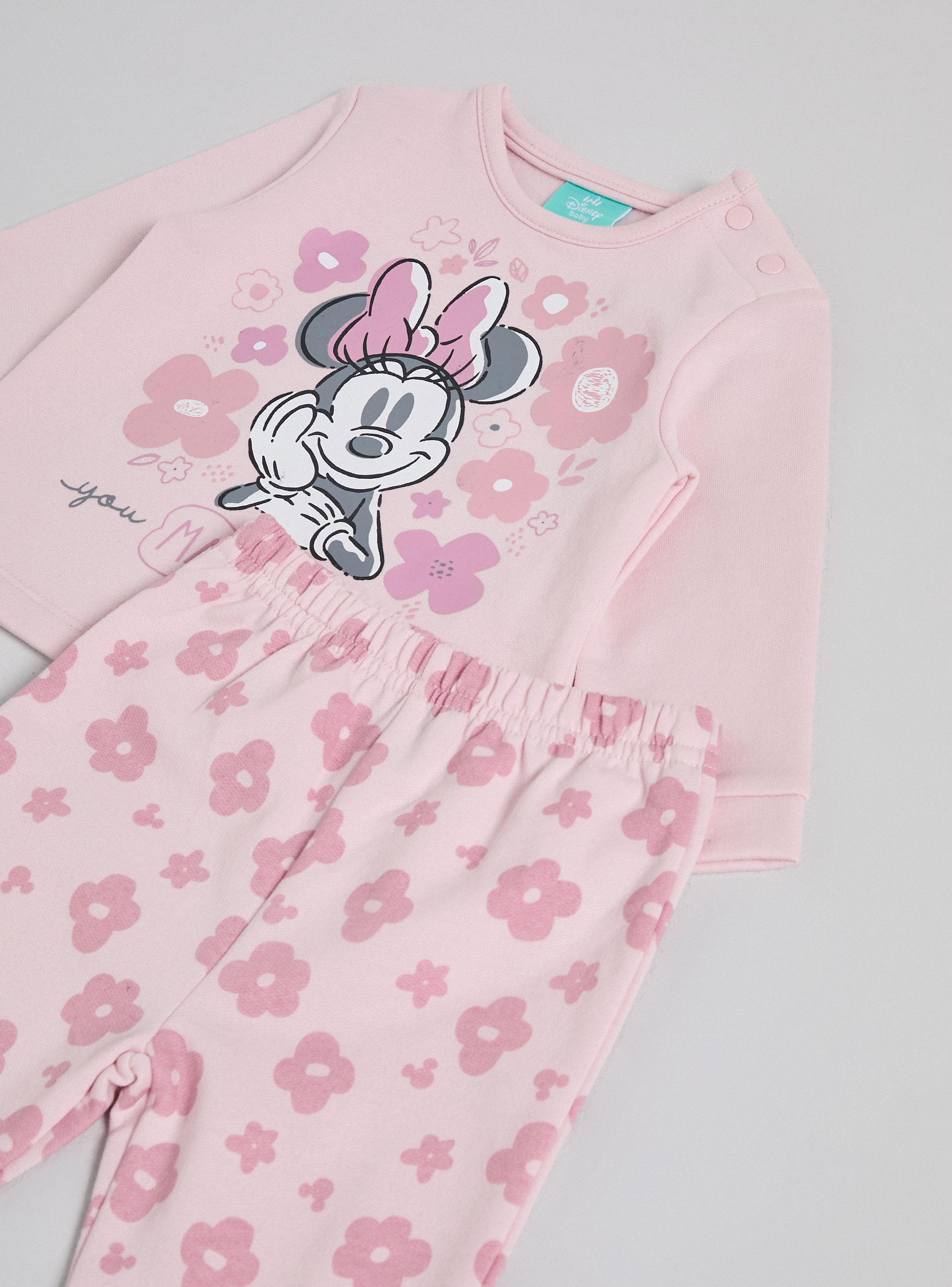Pijama Estampado Minnie Mouse con Flores-3