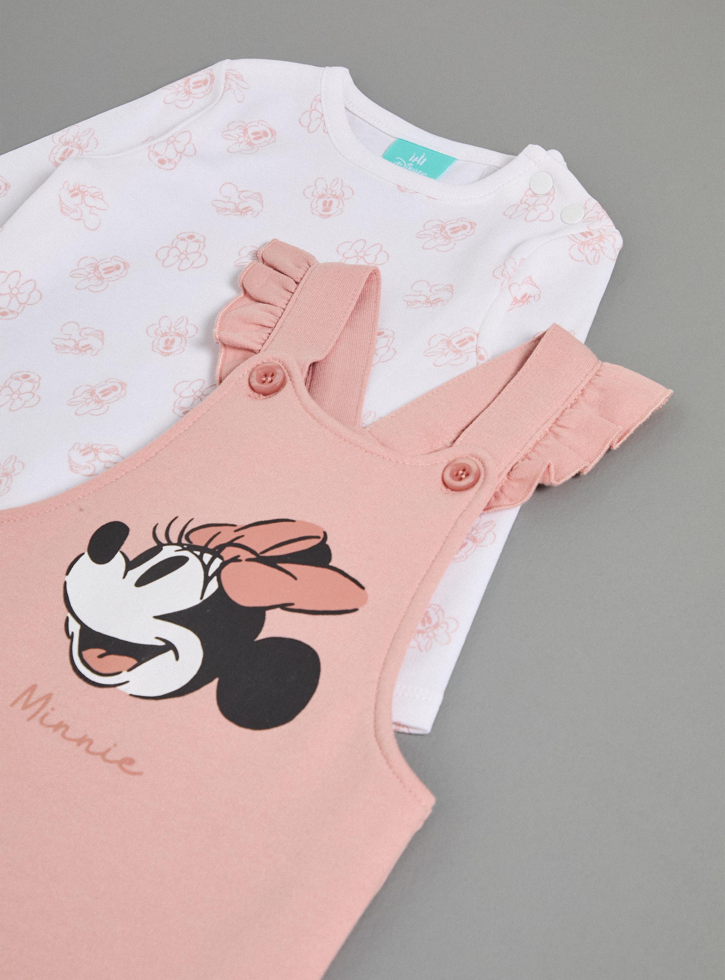 Set Jardinera Vuelos y Body Minnie Mouse-3