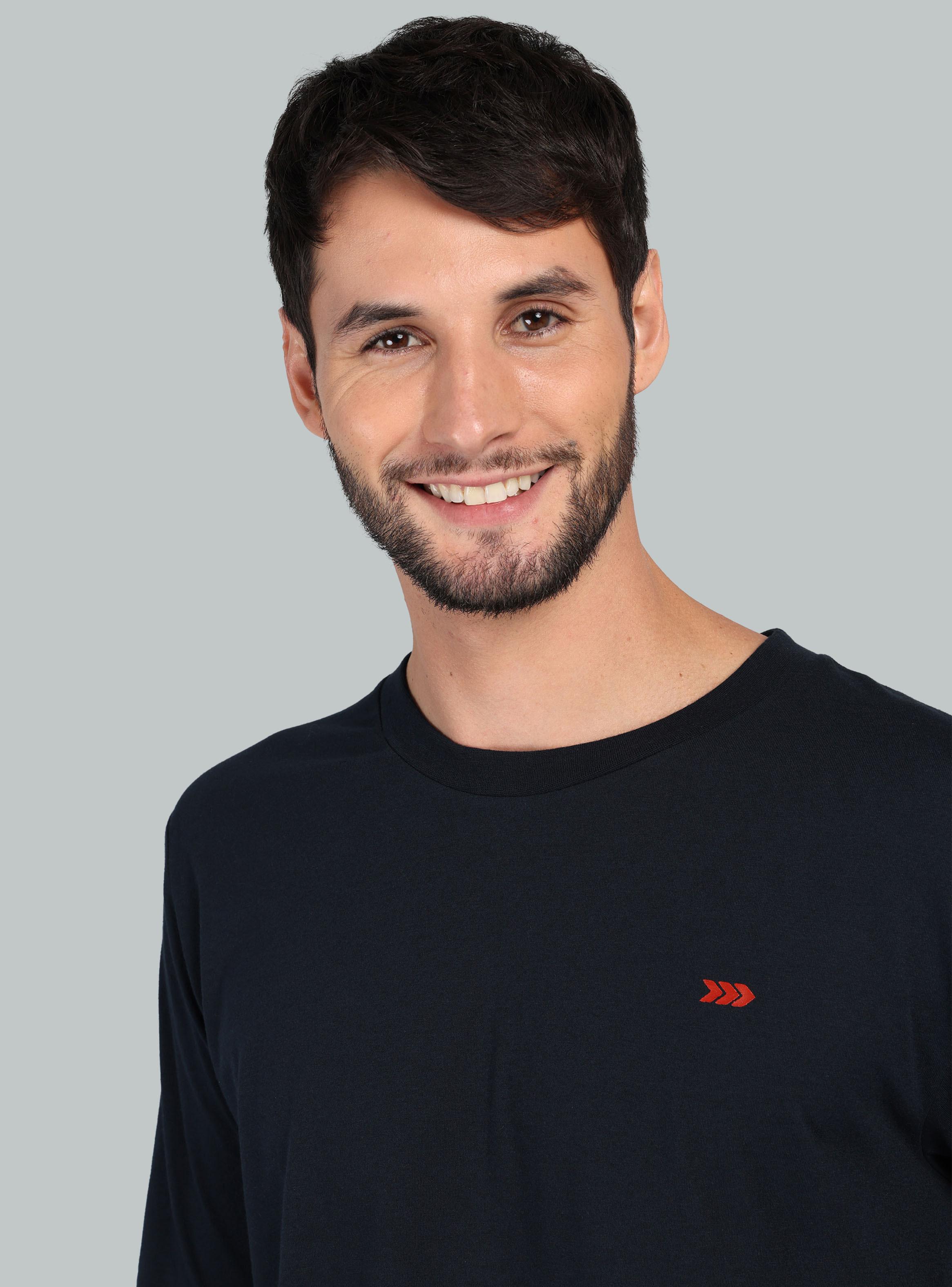 Pijama Largo Regular Fit Logo Bodado-3