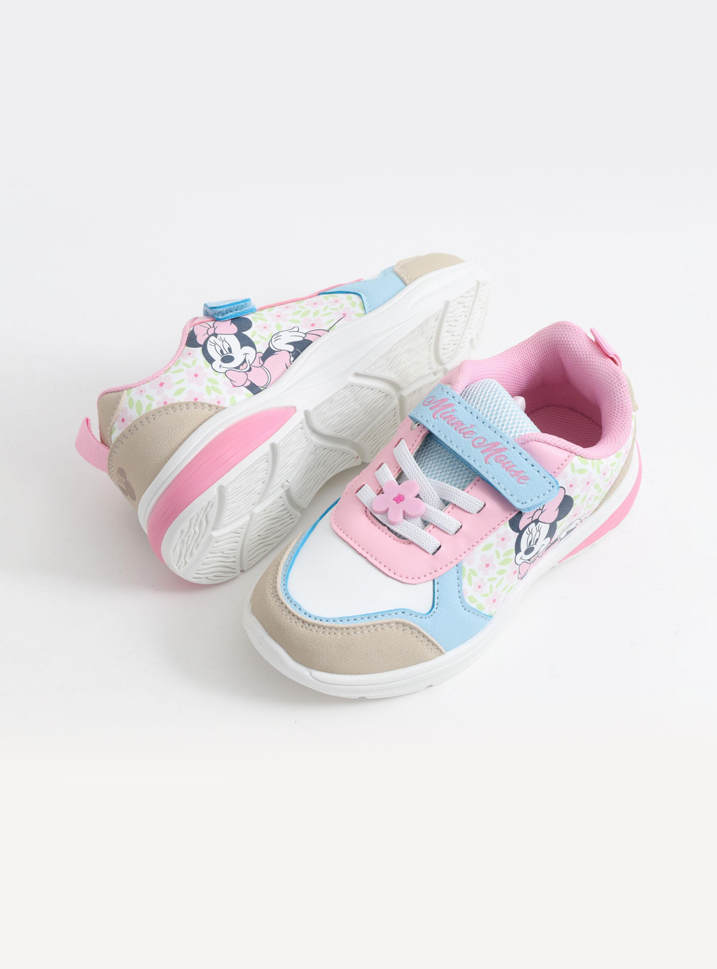 Zapatilla Urbana Print Flores Minnie con Luces Niña-2