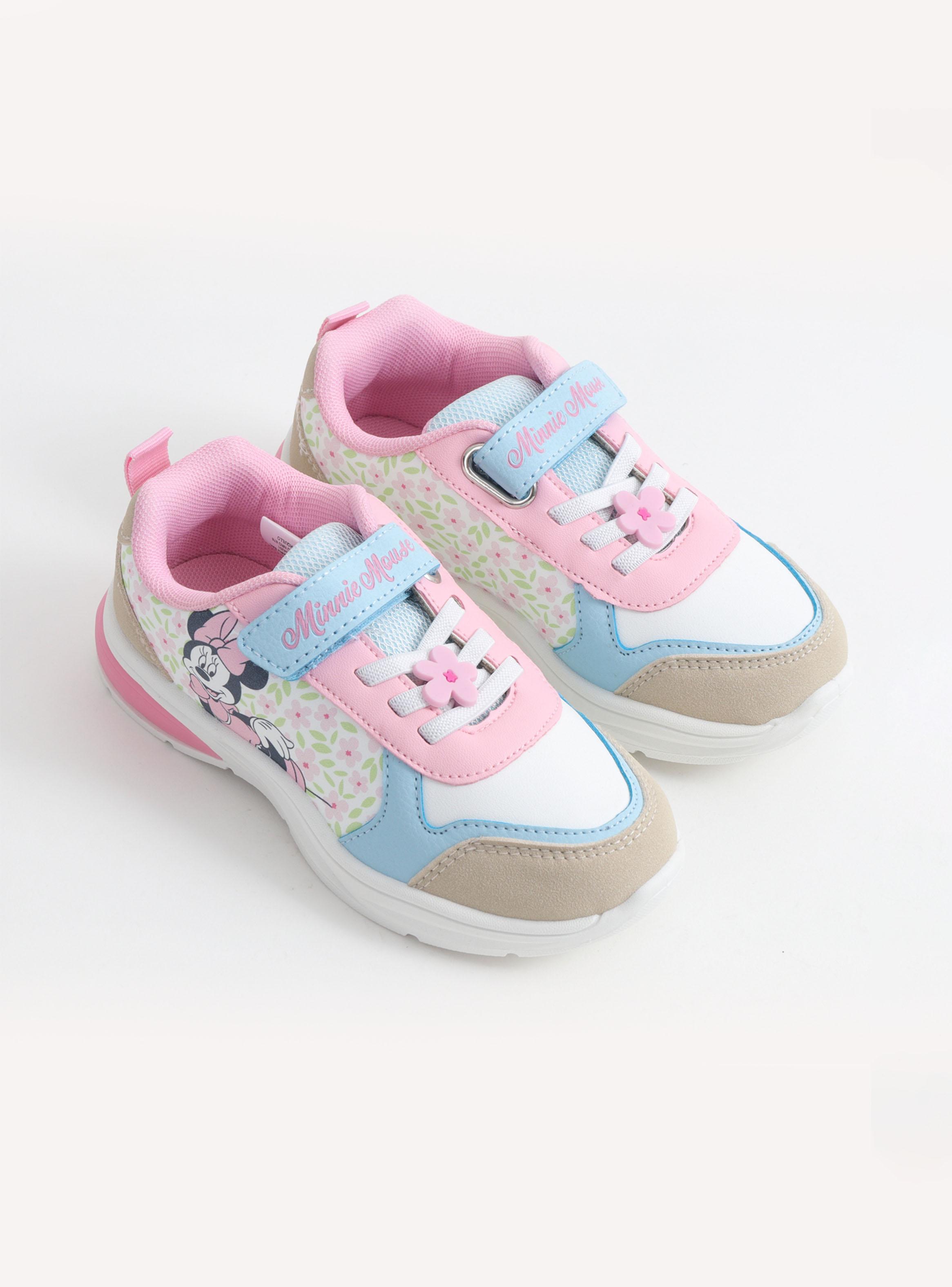Zapatilla Urbana Print Flores Minnie con Luces Niña-1
