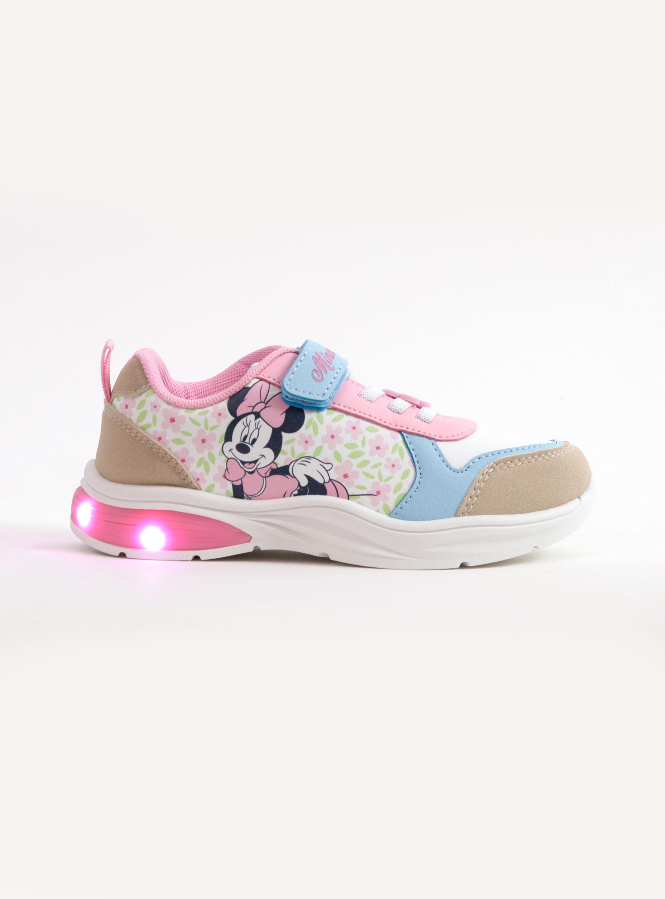 Zapatilla Urbana Print Flores Minnie con Luces Niña-0
