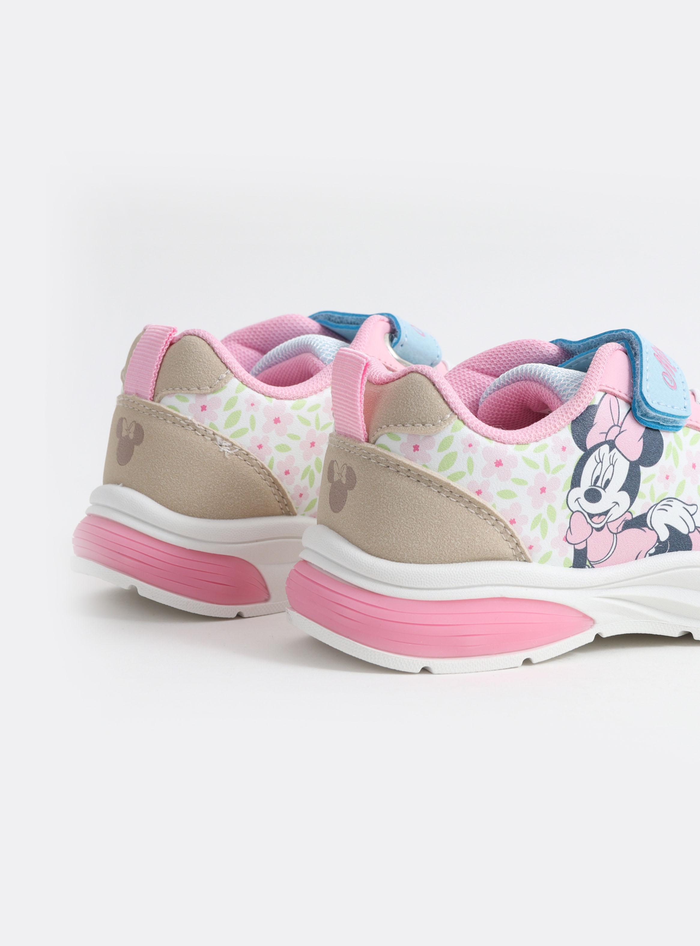 Zapatilla Urbana Print Flores Minnie con Luces Niña-3