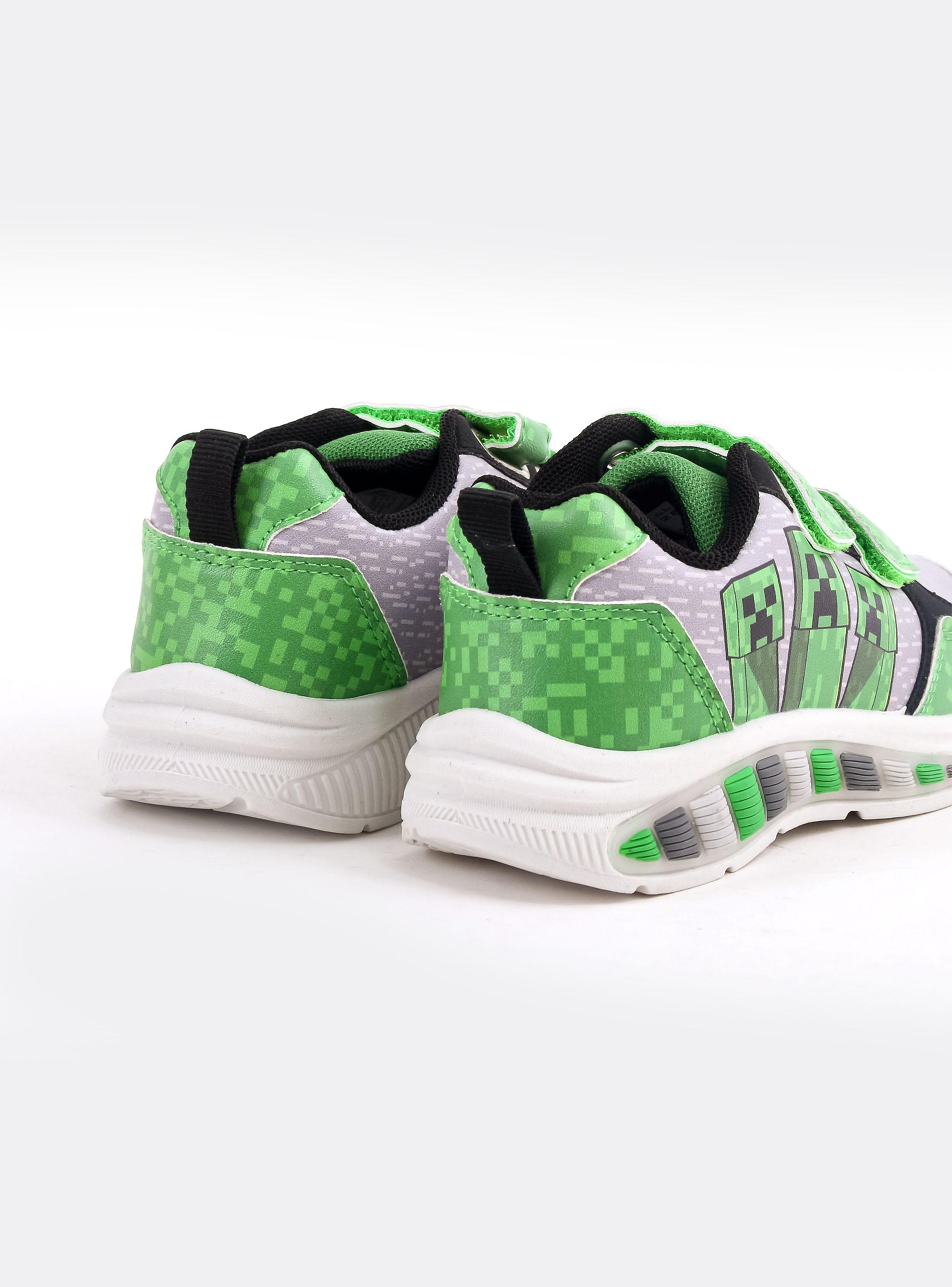 Zapatilla Urbana Creeper Minecraft con Luces Niño-3