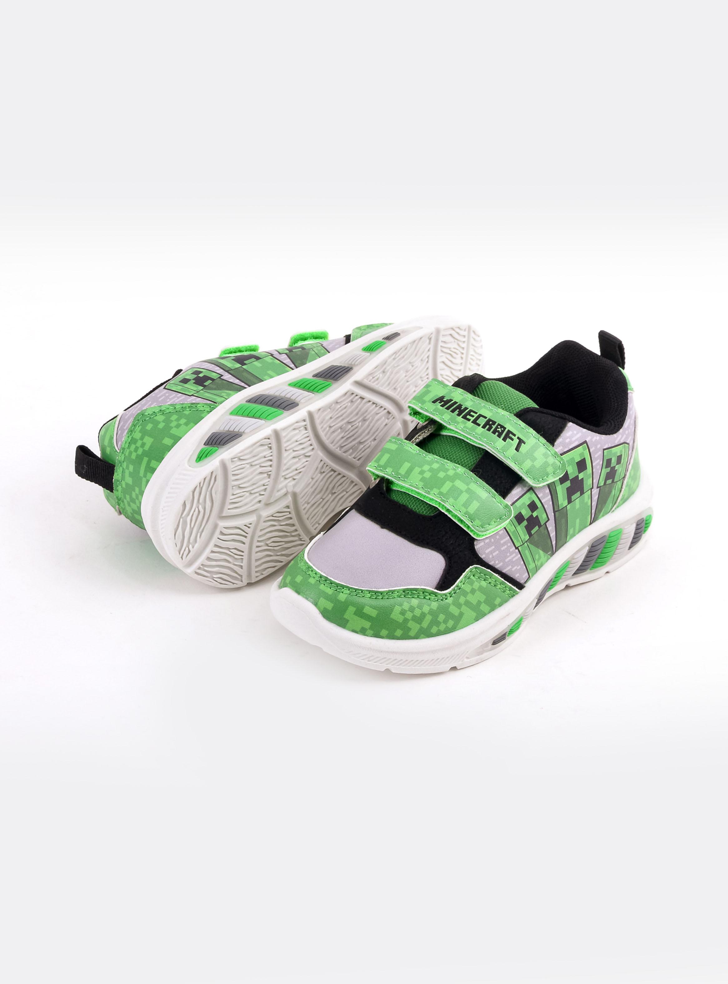 Zapatilla Urbana Creeper Minecraft con Luces Niño-2