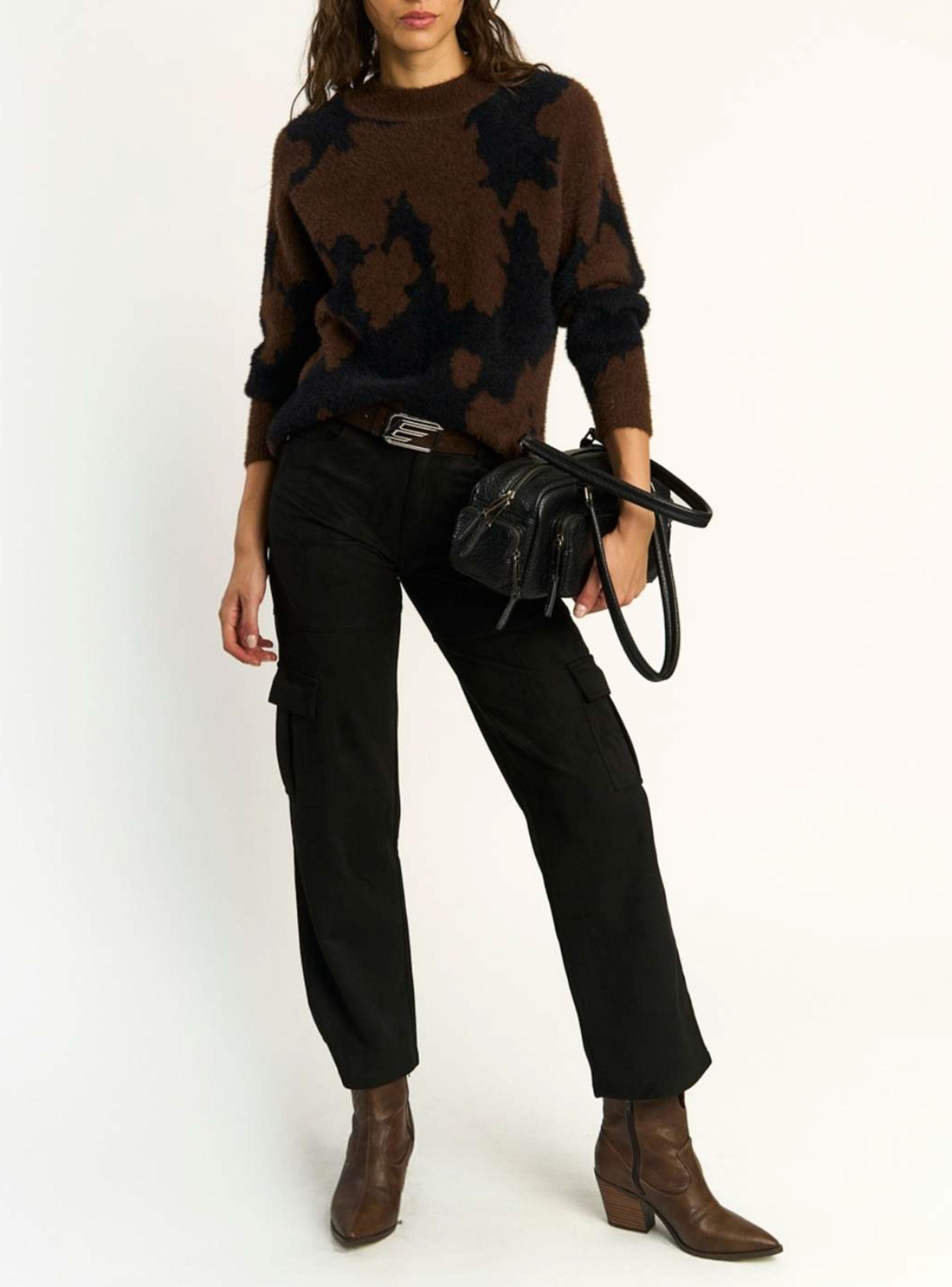 Sweater Tejido Regular Fit Ranglán Leopard Full Print-3