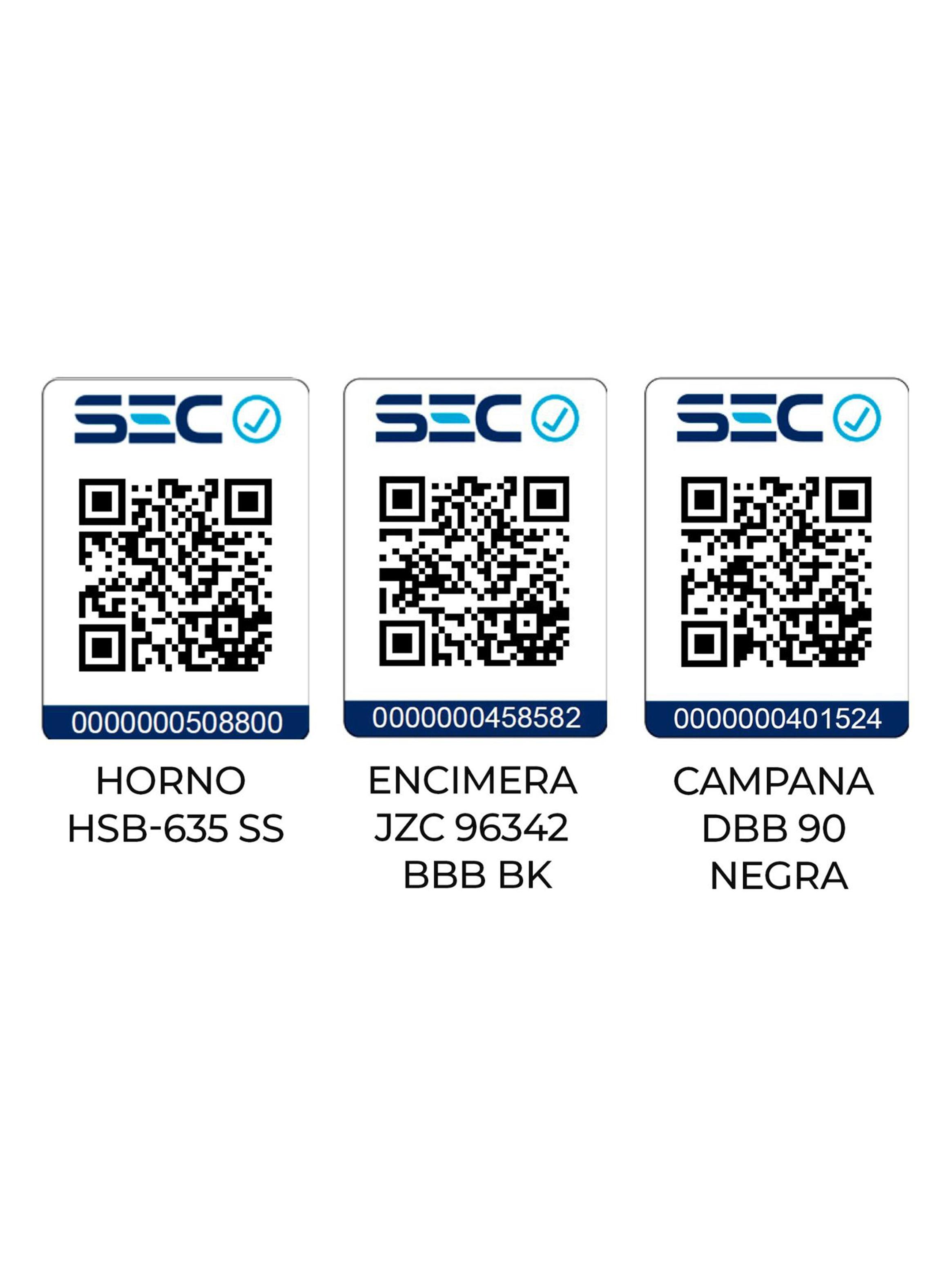Kit Horno HSB-635 S FL + Encimera Hibrida Gas-Inducción JZC96342 + Campana DBB90 Negra-6