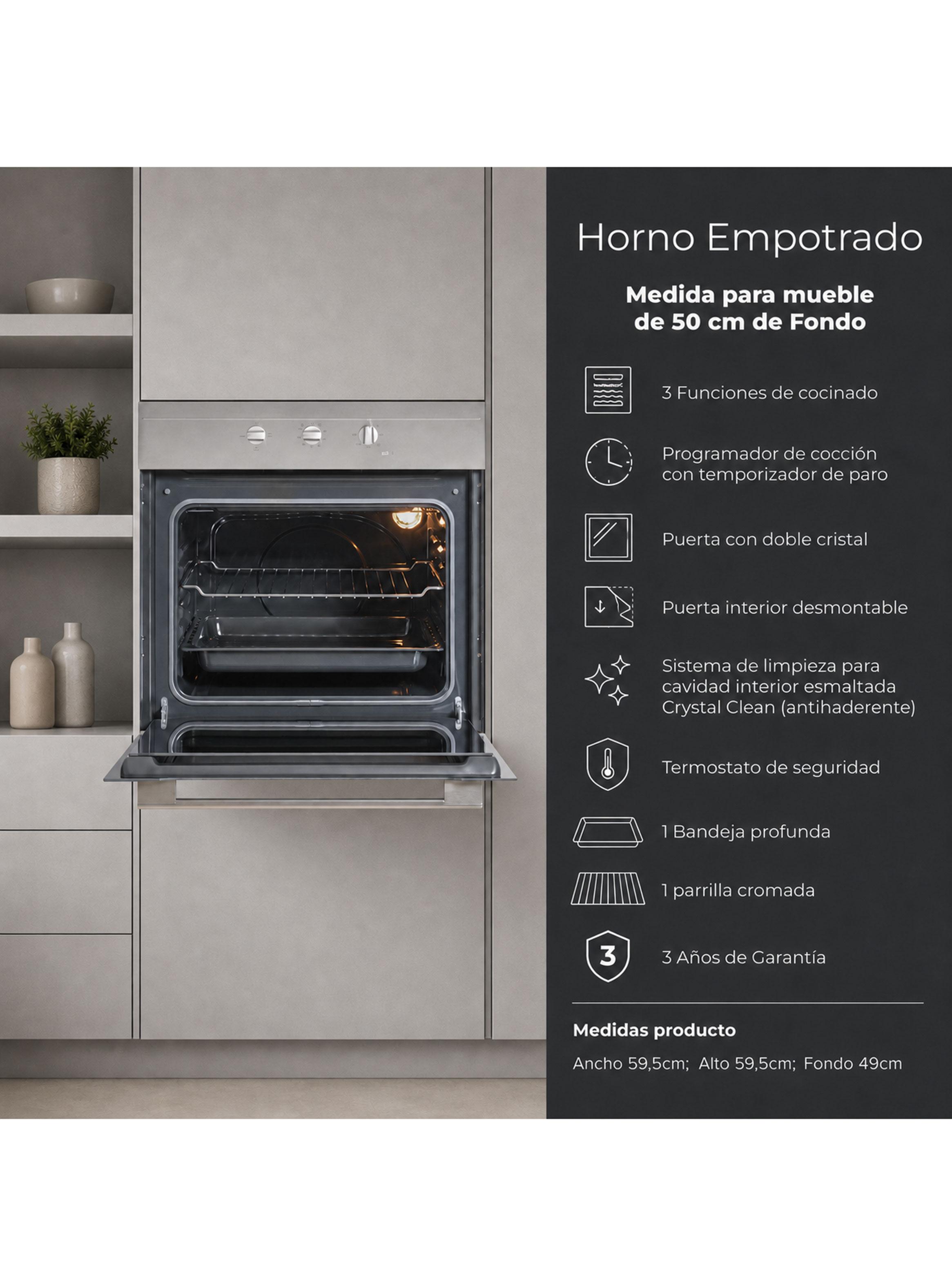 Horno Empotrado 62 Litros HS-445 SS-2