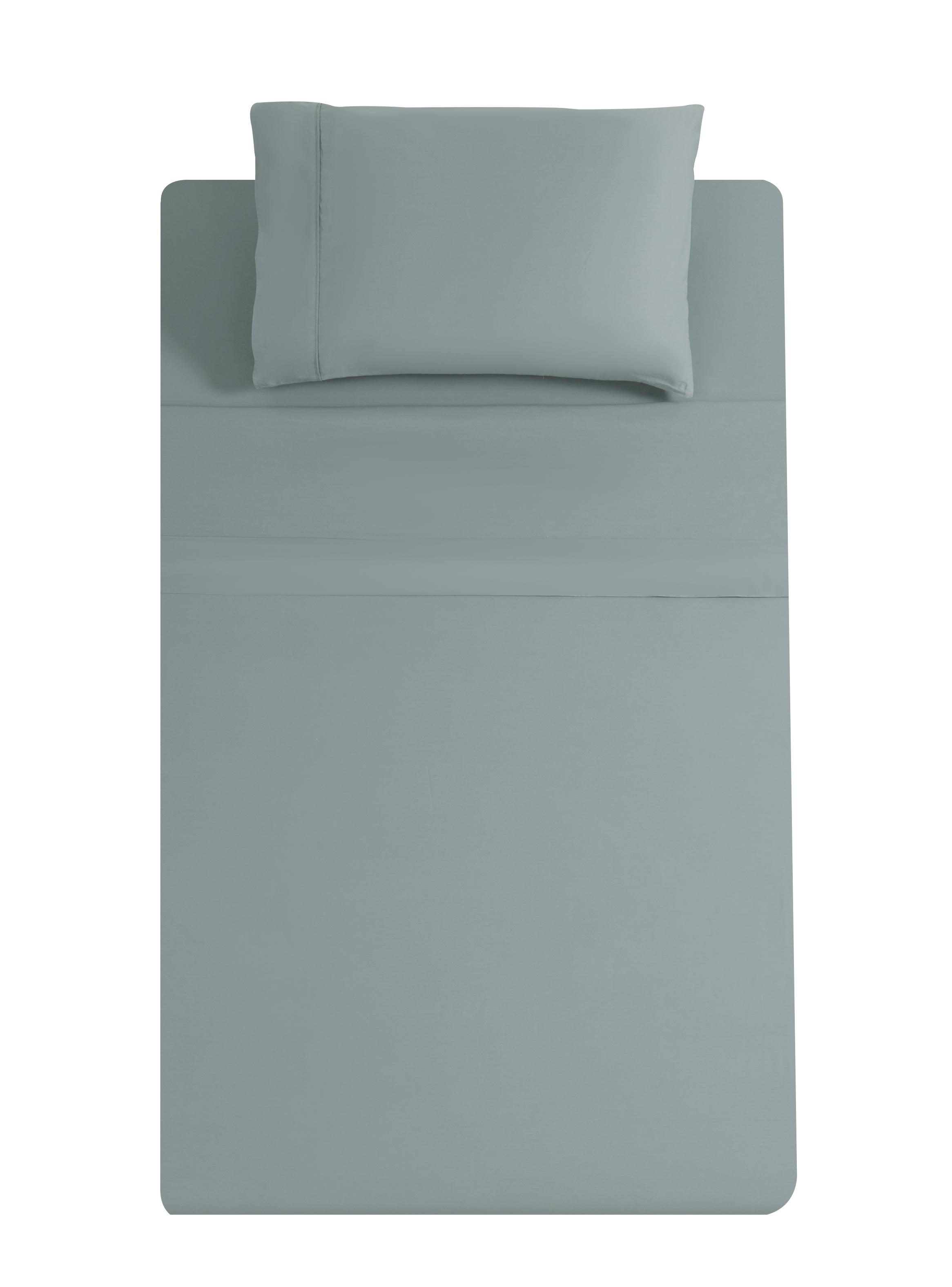 Juego de Sábanas 1 Plaza 180H Algodón Unicolor-3