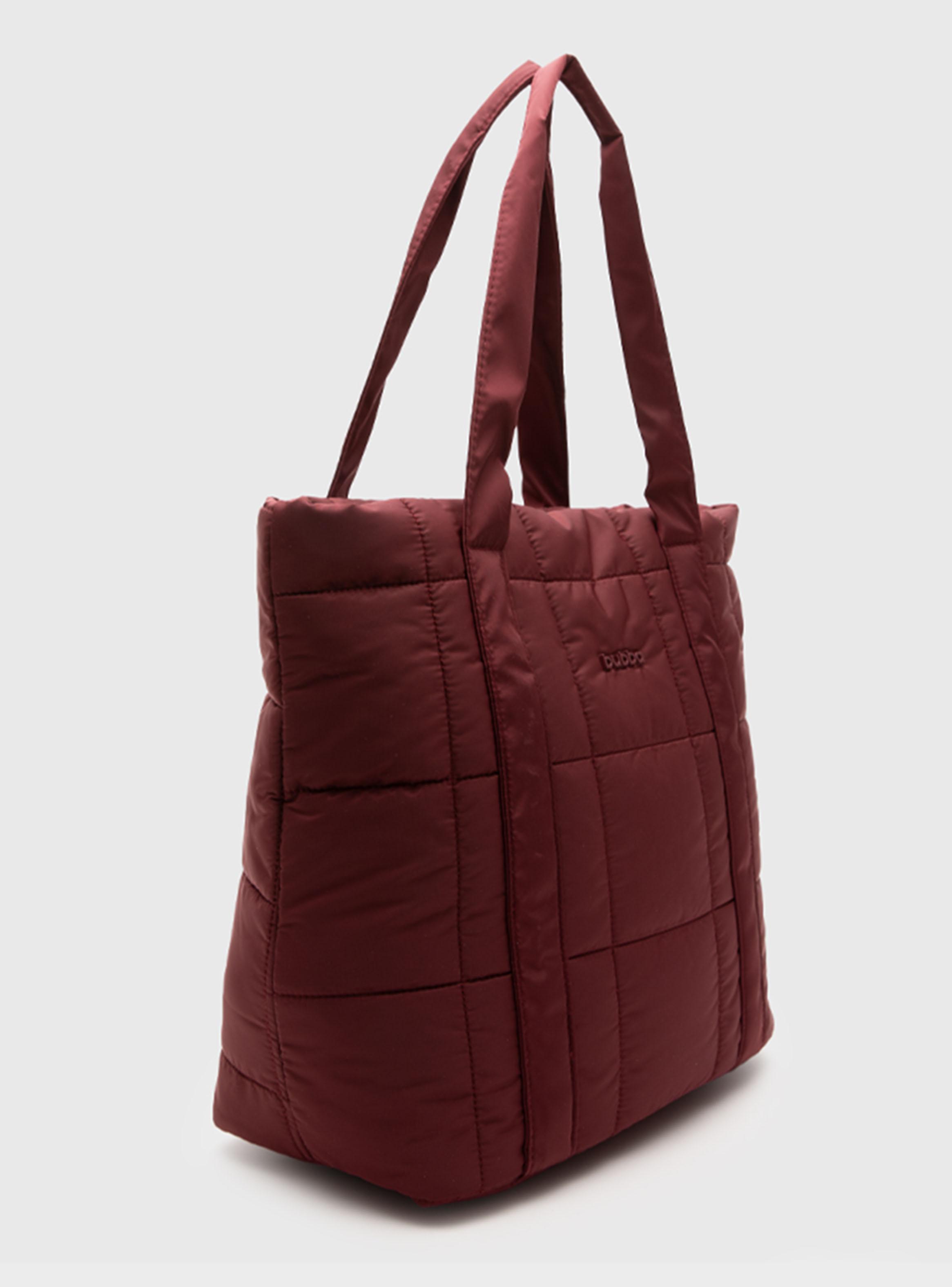 Cartera de Hombro Tote Puffer Red-2