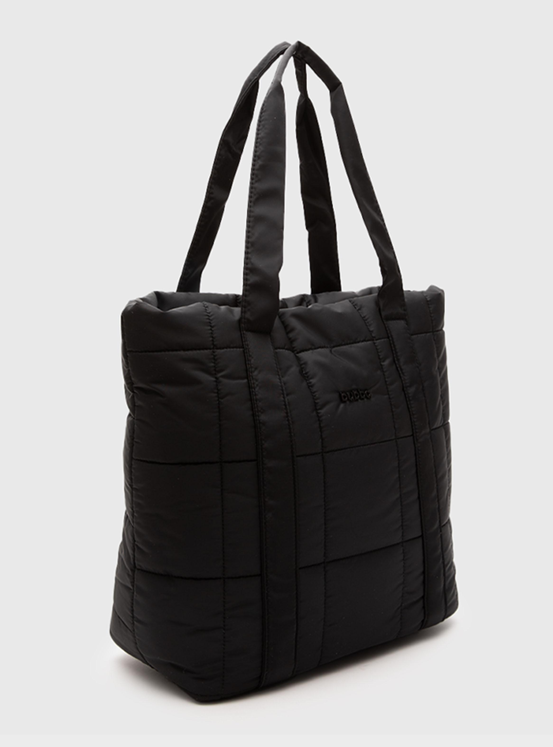 Cartera de Hombro Tote Puffer Black-2