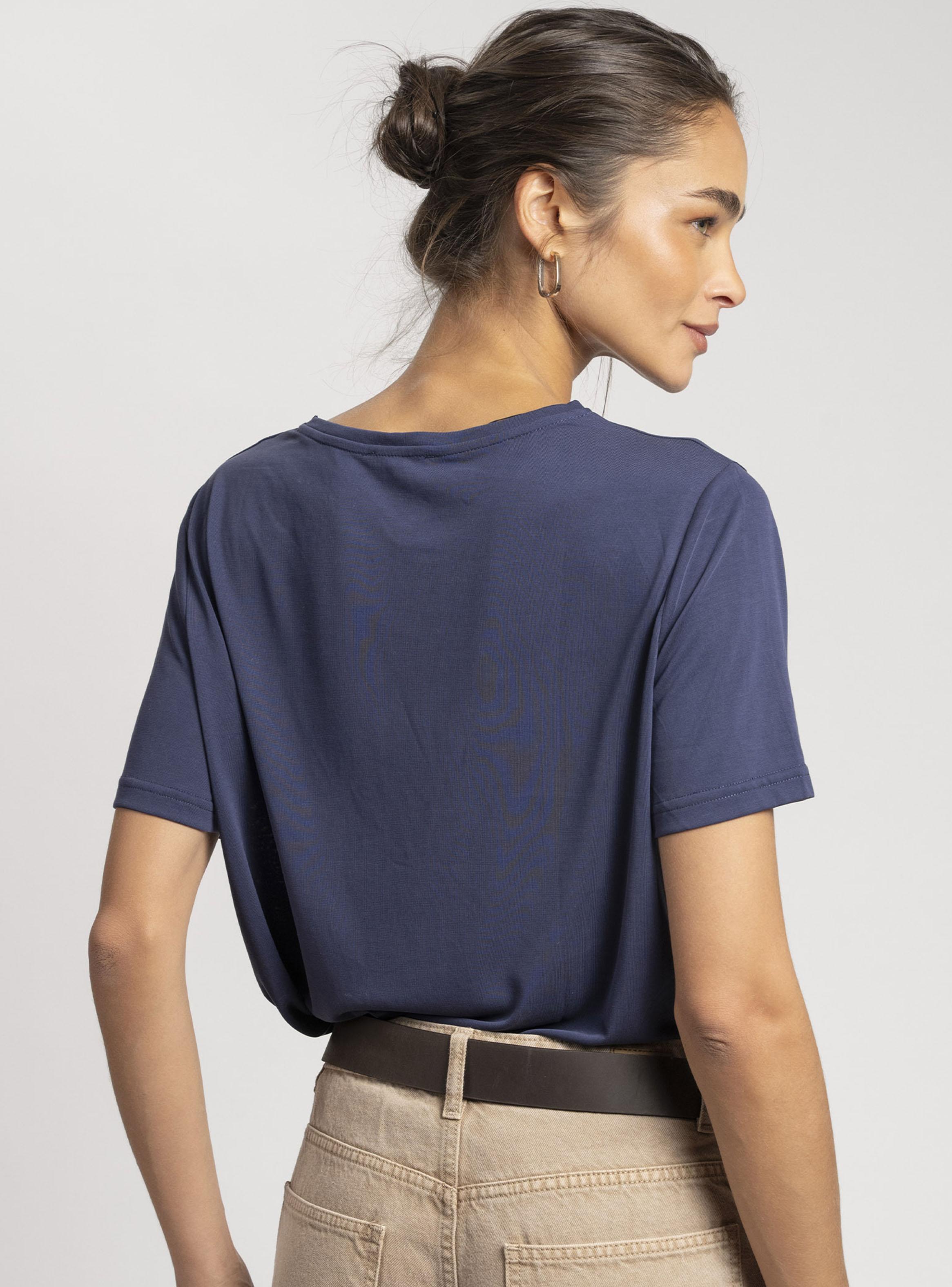 Polera Básica Celia Azul-1