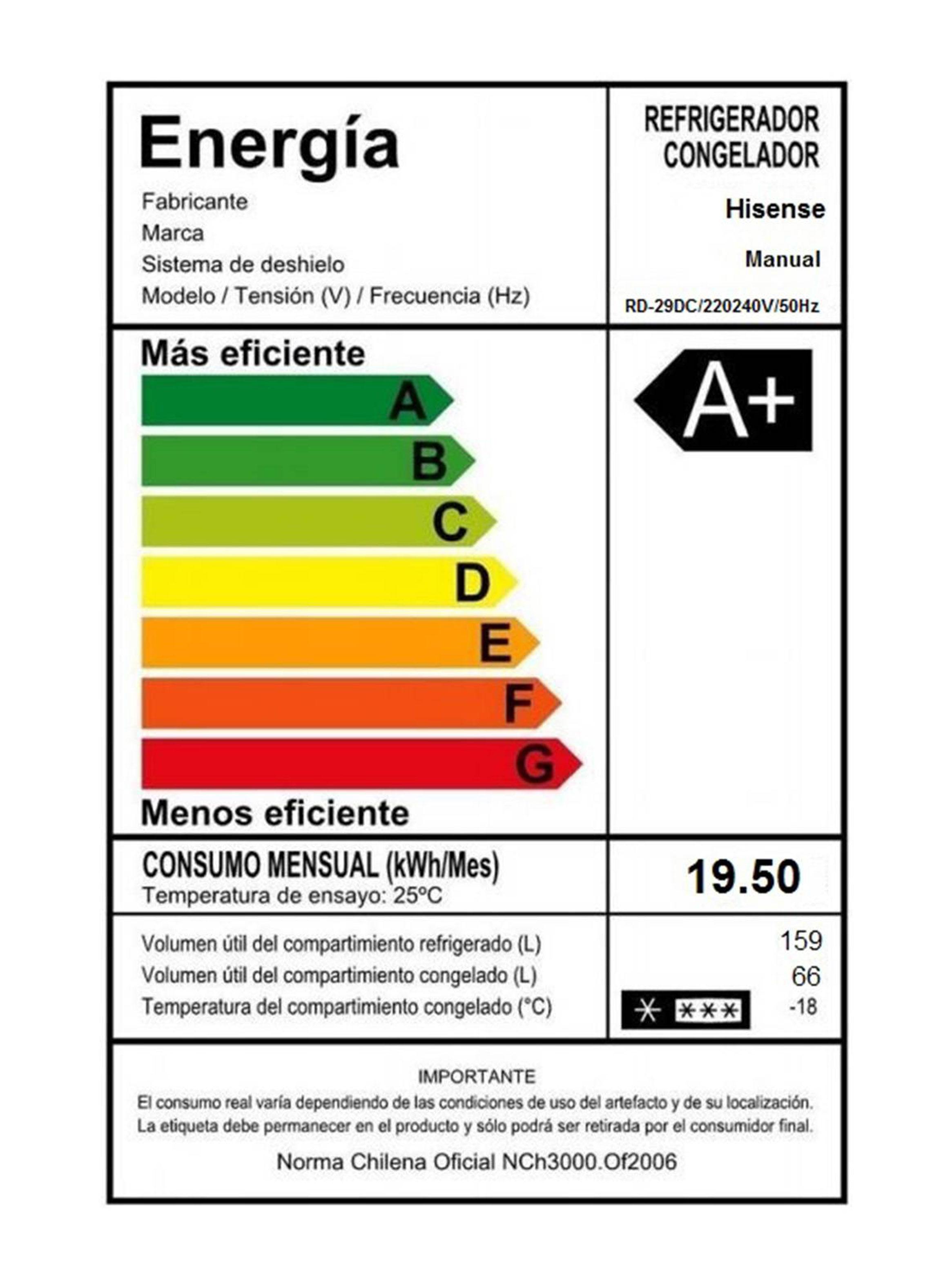 Refrigerador Bottom Freezer Frío Directo 225 Litros RD-29DC-6
