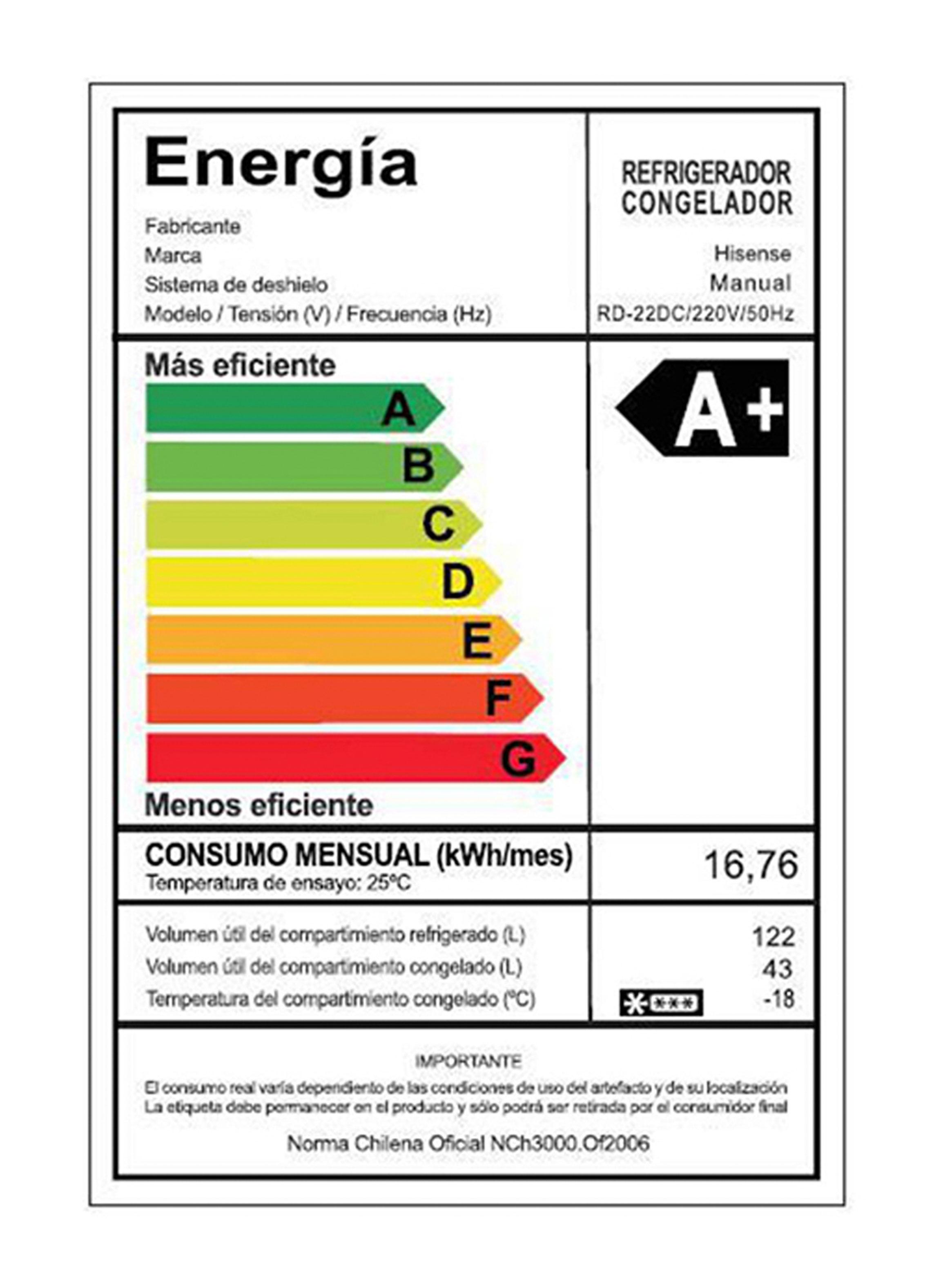 Refrigerador Bottom Freezer Frío Directo 165 Litros RD-22DC-9