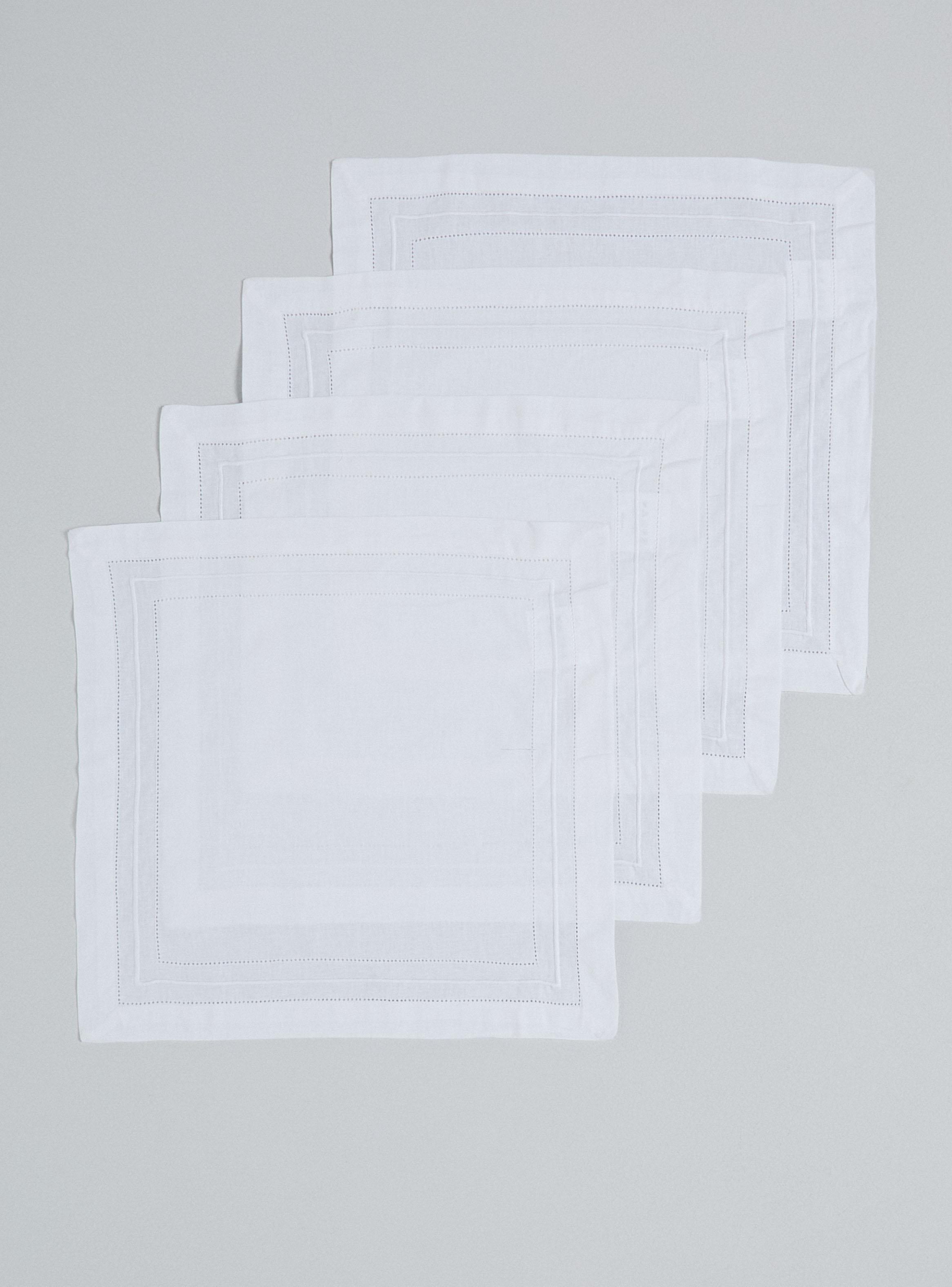 Set de 4 Servilletas Algodón Lino 45x45 cm-0