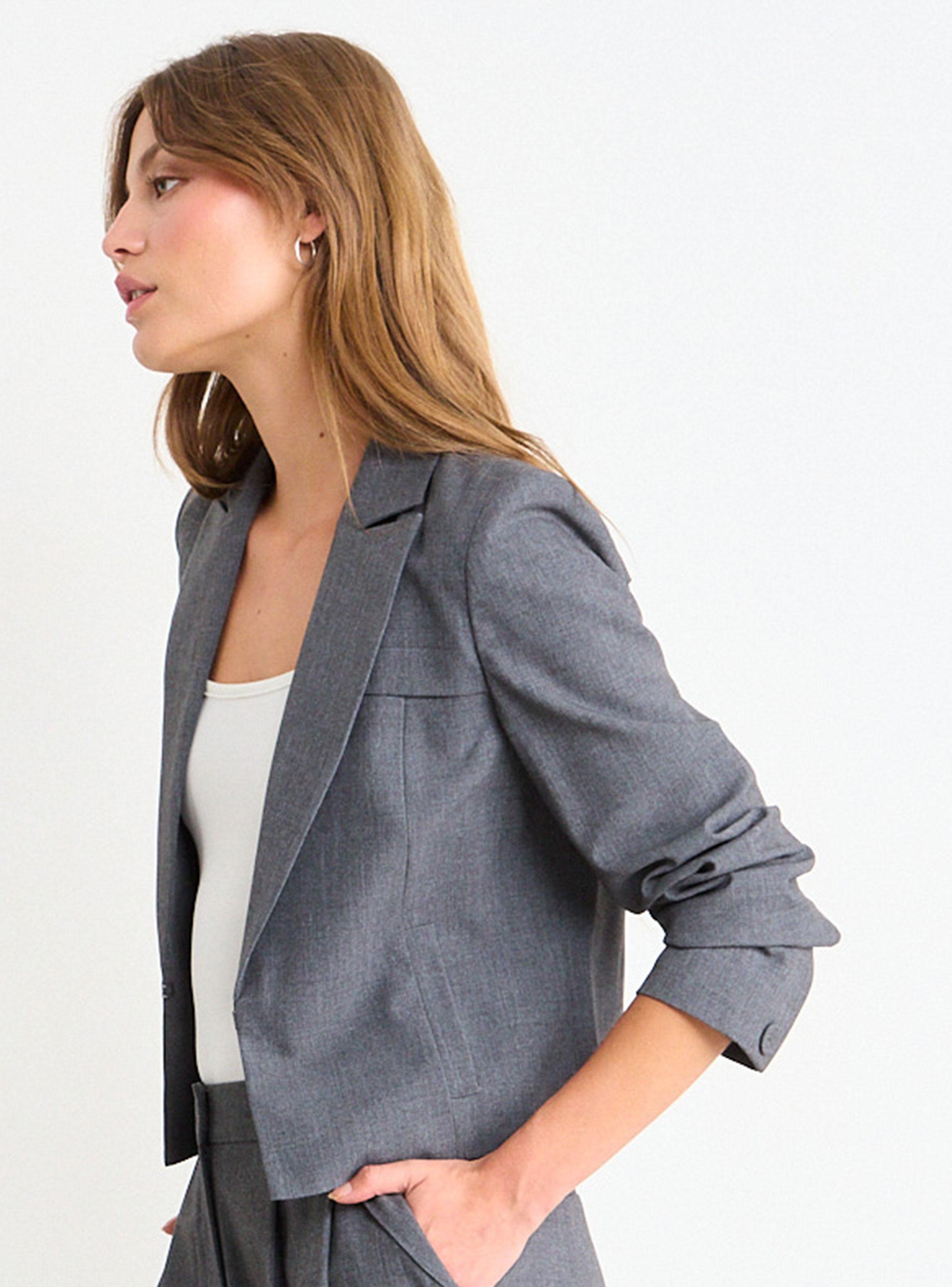 Blazer Liso Regular Corchete-2