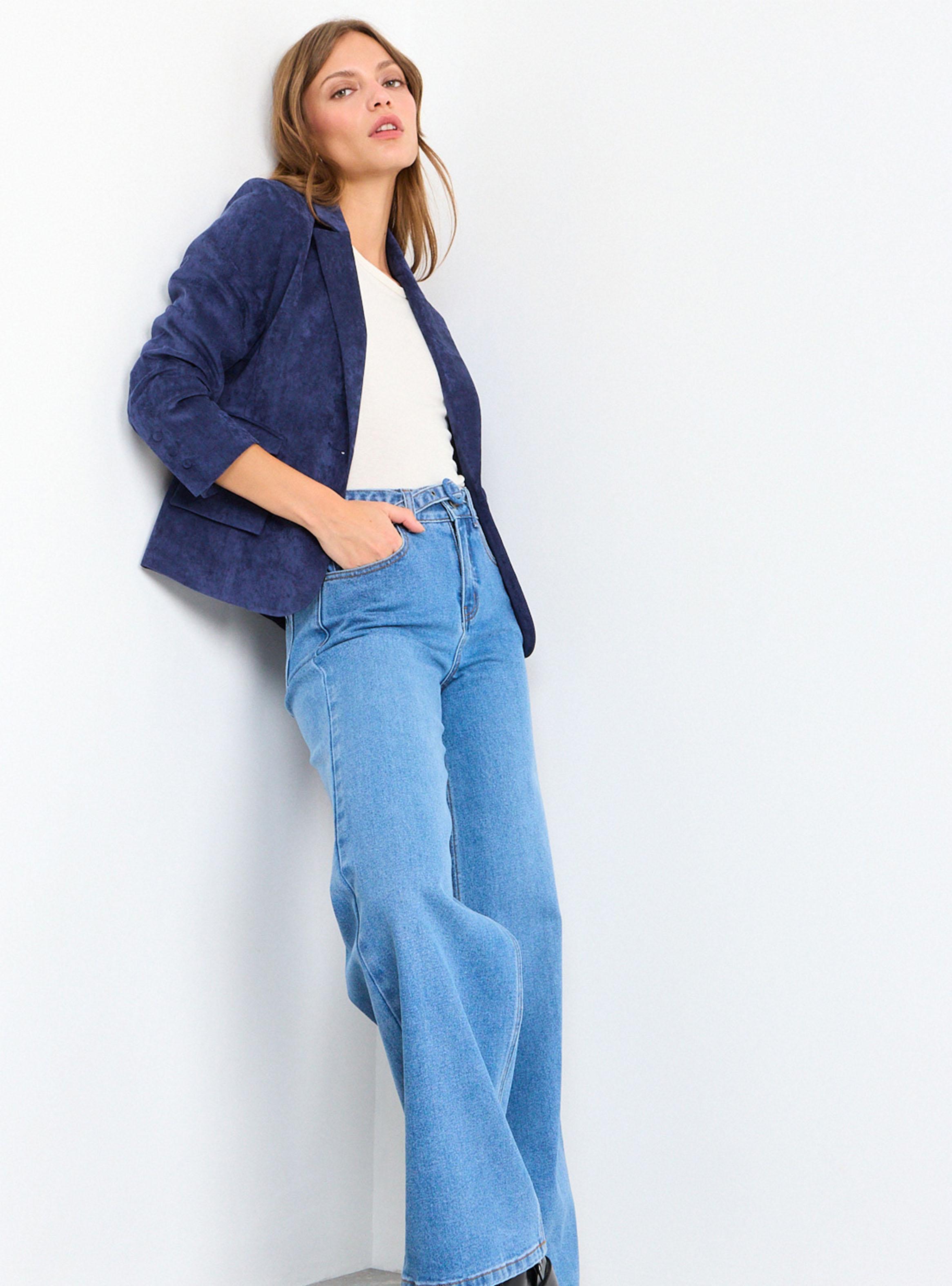 Blazer Liso Botón Regular Solapa-4