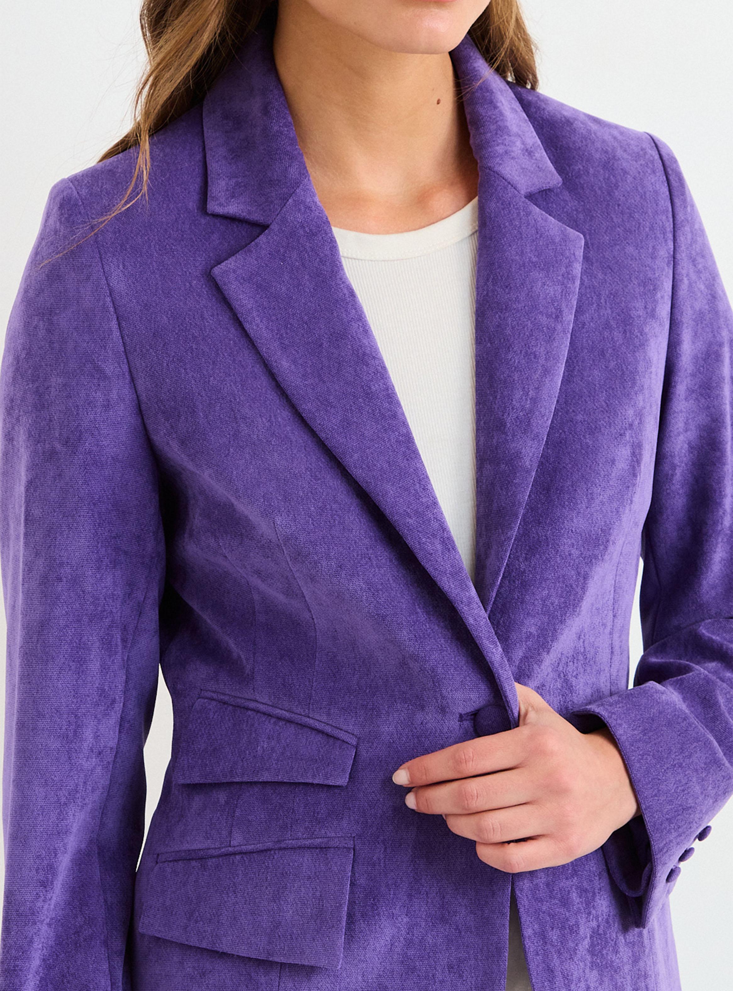 Blazer Liso Botón Regular Color Li-2