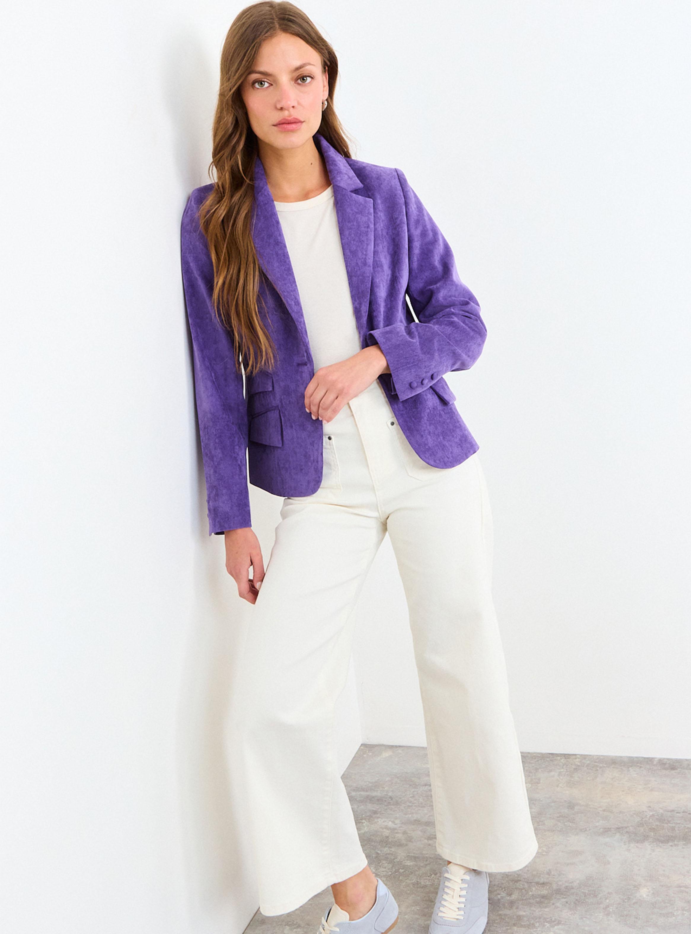 Blazer Liso Botón Regular Color Li-4