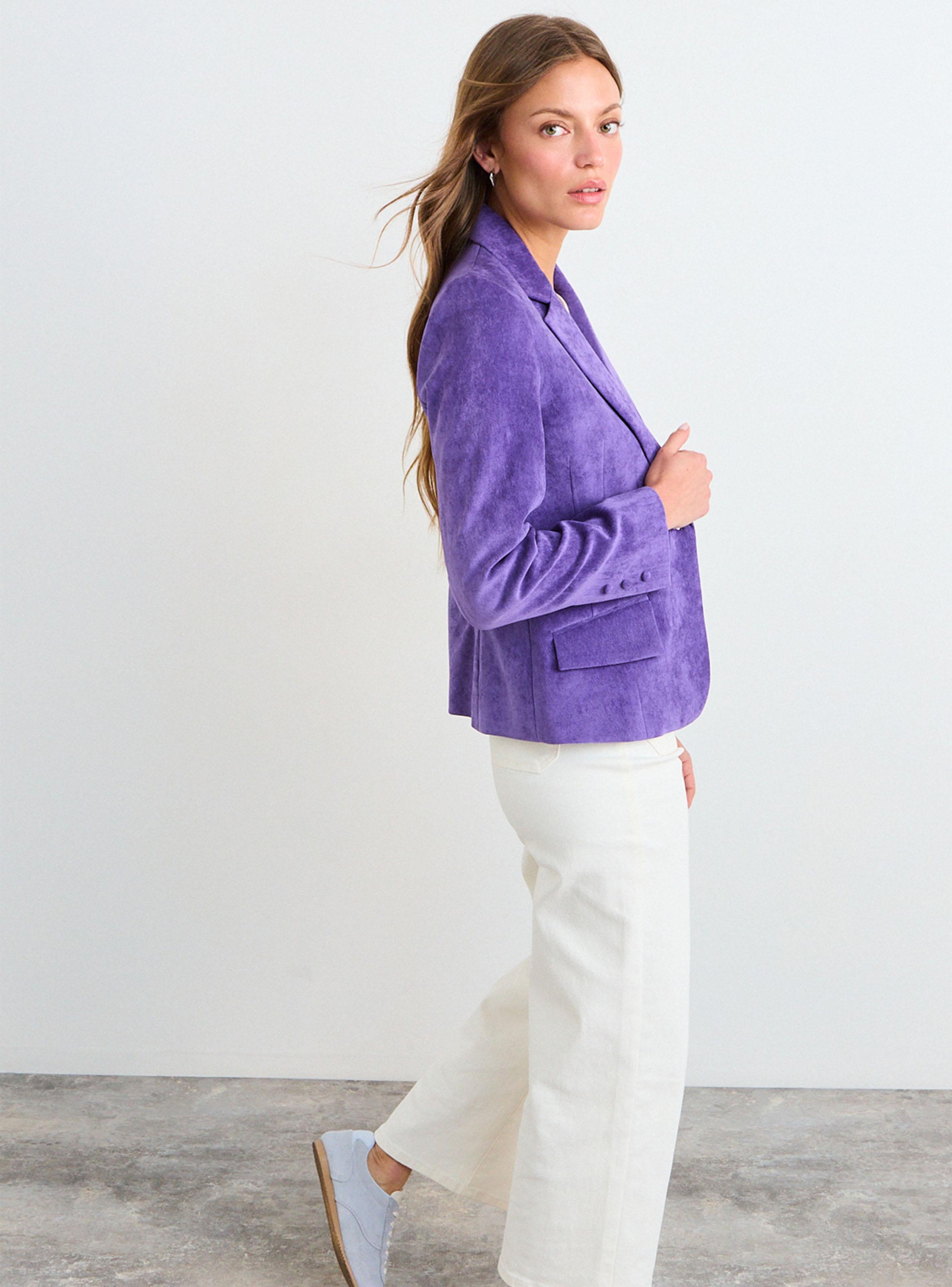 Blazer Liso Botón Regular Color Li-3