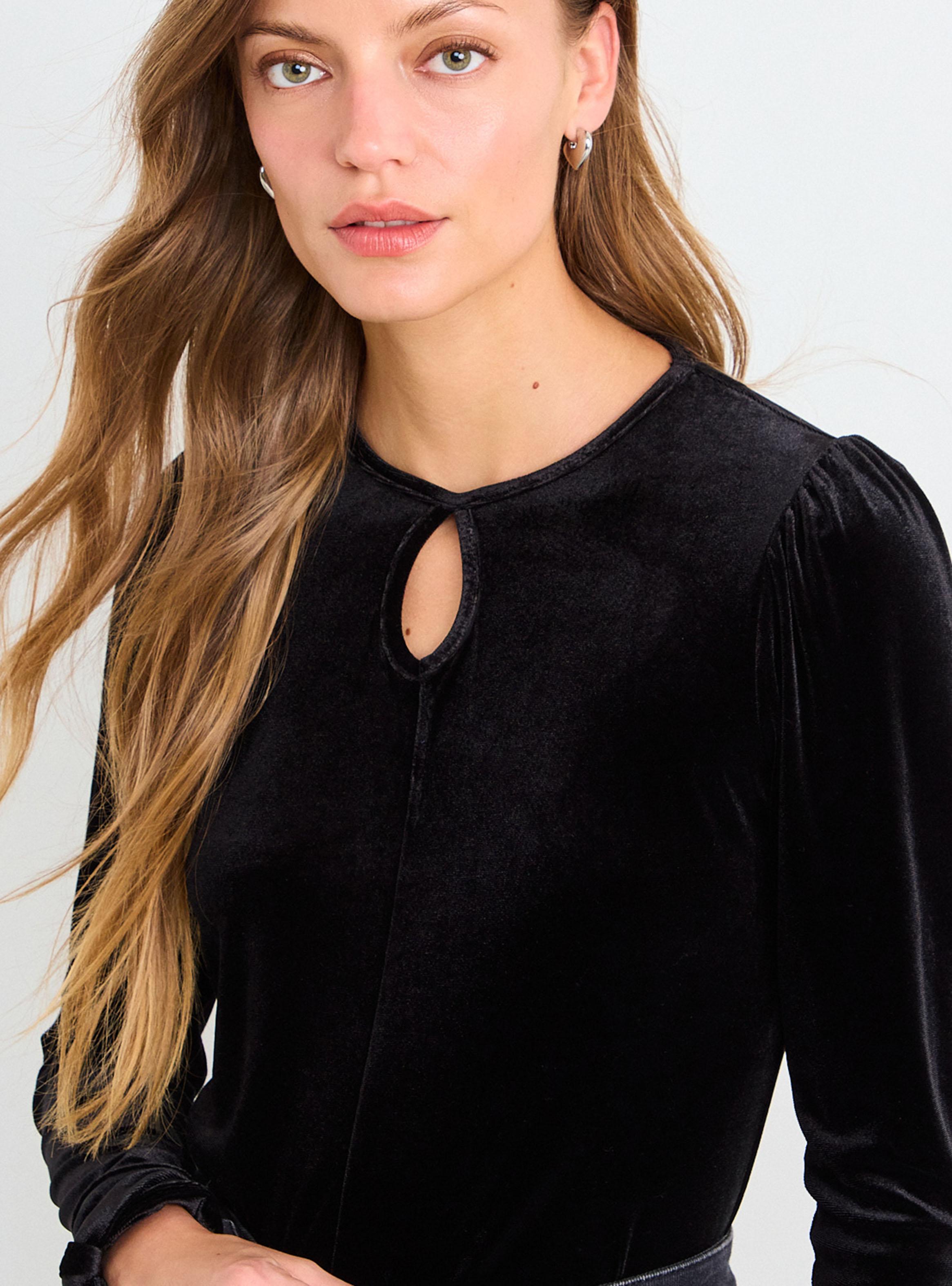 Polera Lisa de Cuello Redondo Regular Manga Larga-3