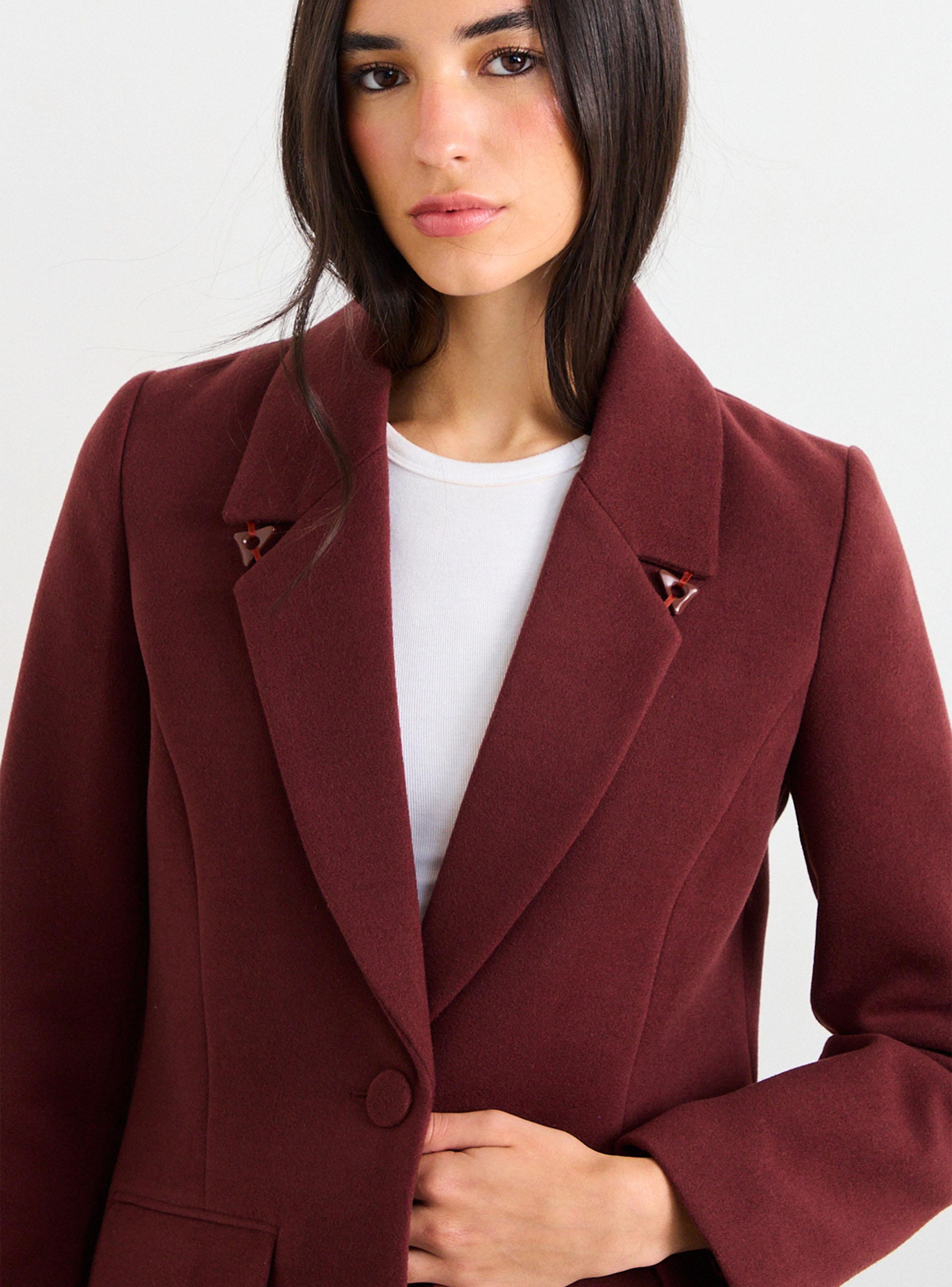 Abrigo Chaquetón Liso Solapas Clásicas Color-2