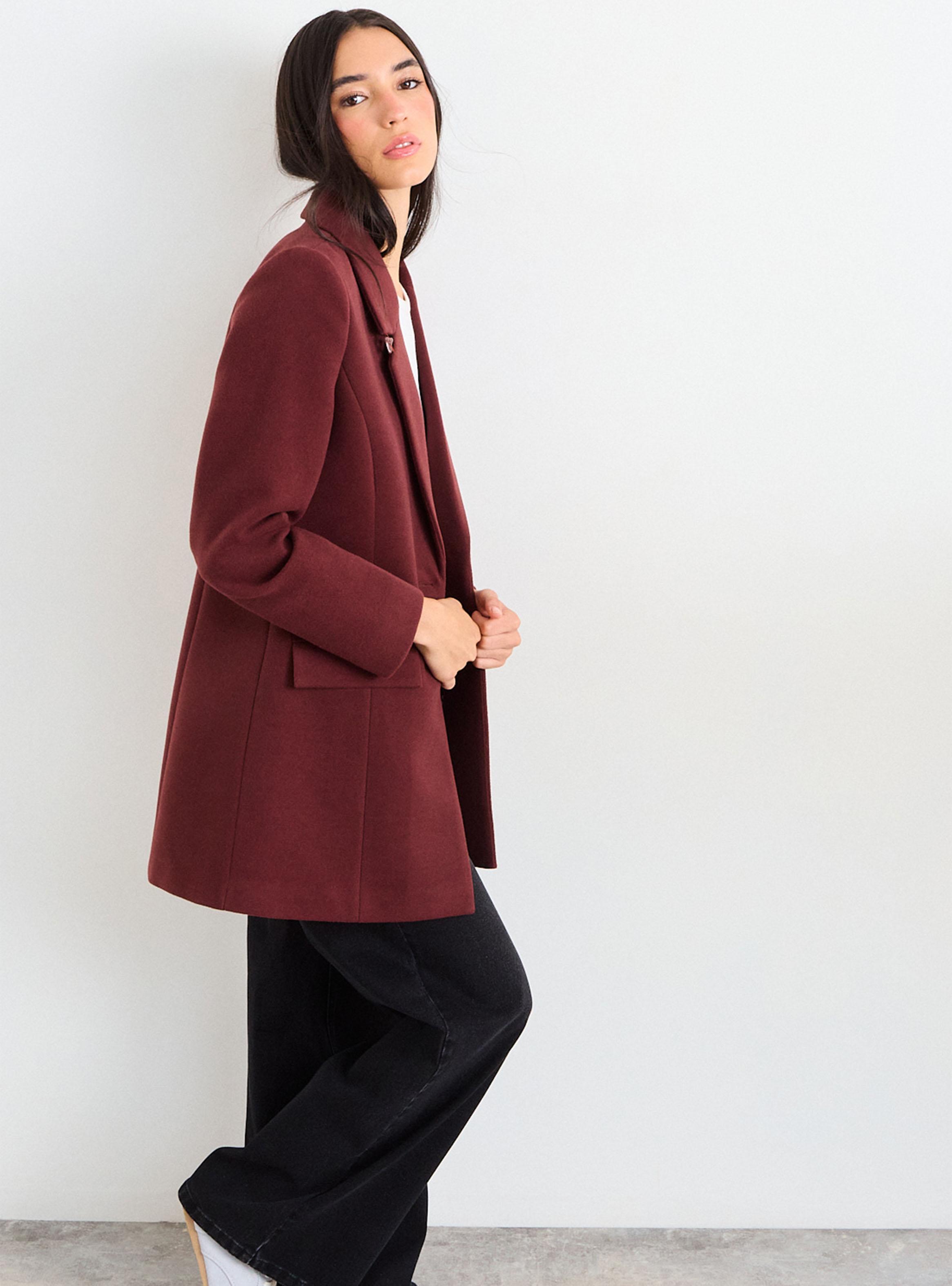 Abrigo Chaquetón Liso Solapas Clásicas Color-3