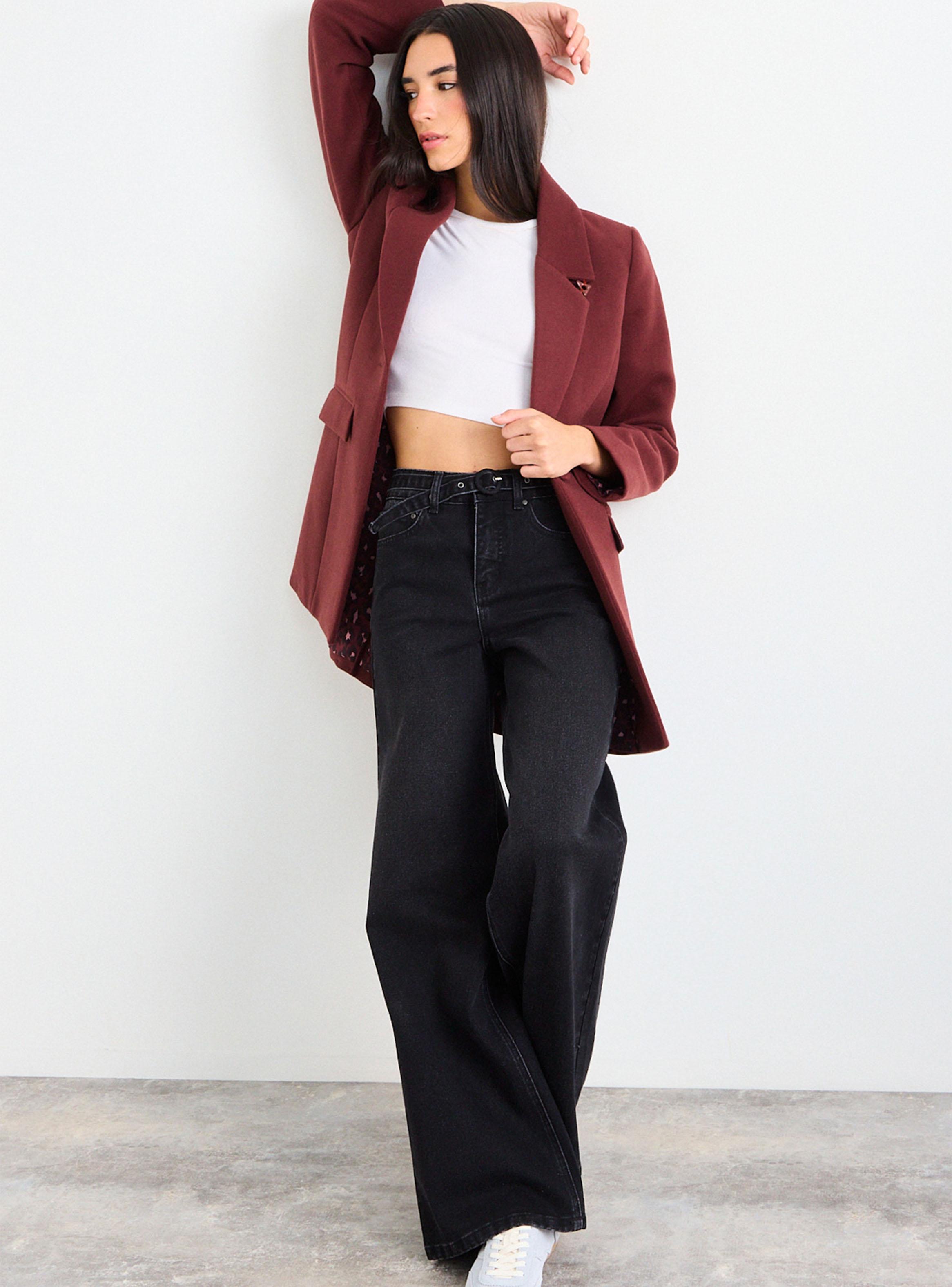 Abrigo Chaquetón Liso Solapas Clásicas Color-4