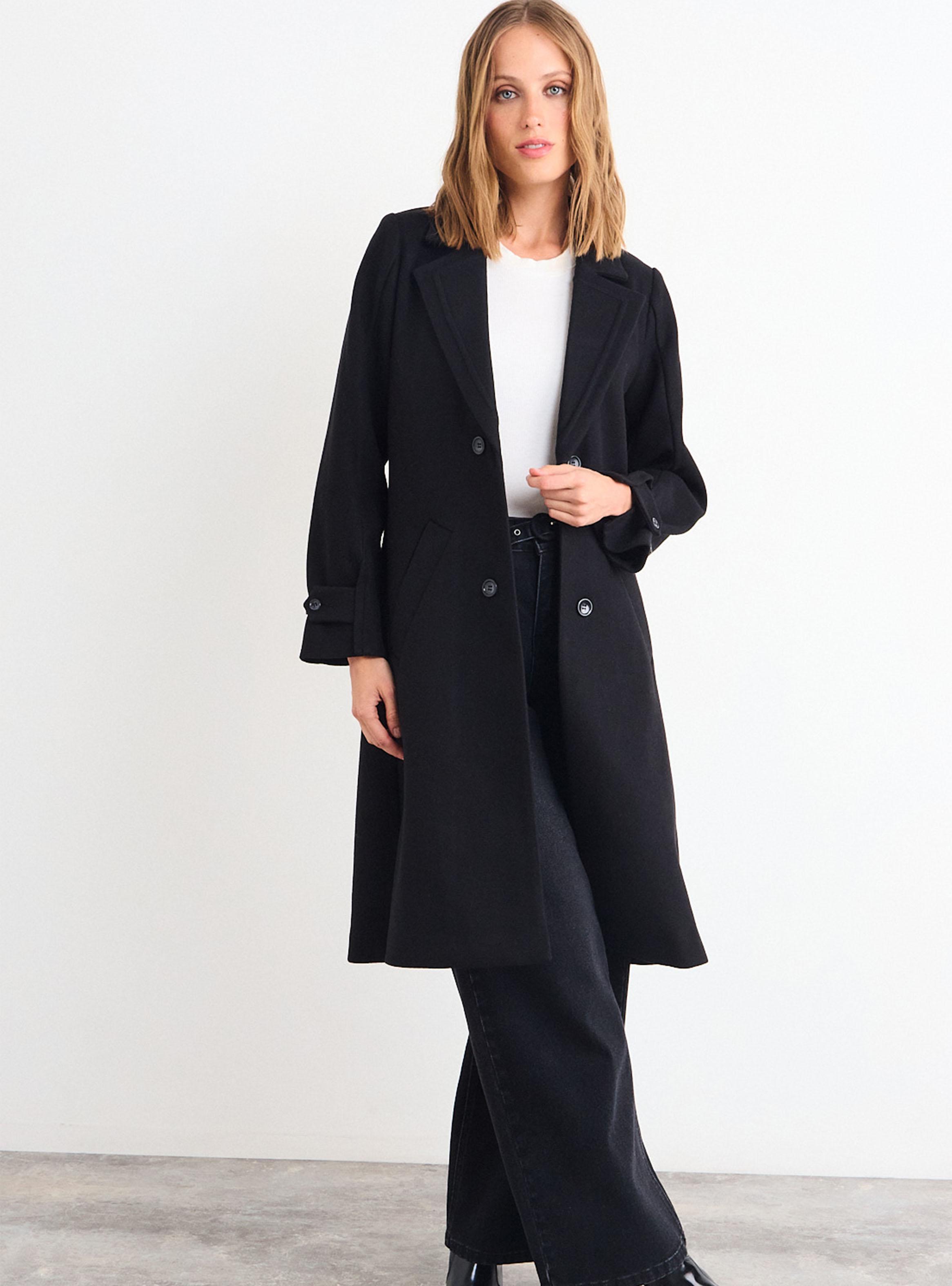 Abrigo Chaquetón Liso Solapas Clásicas-3