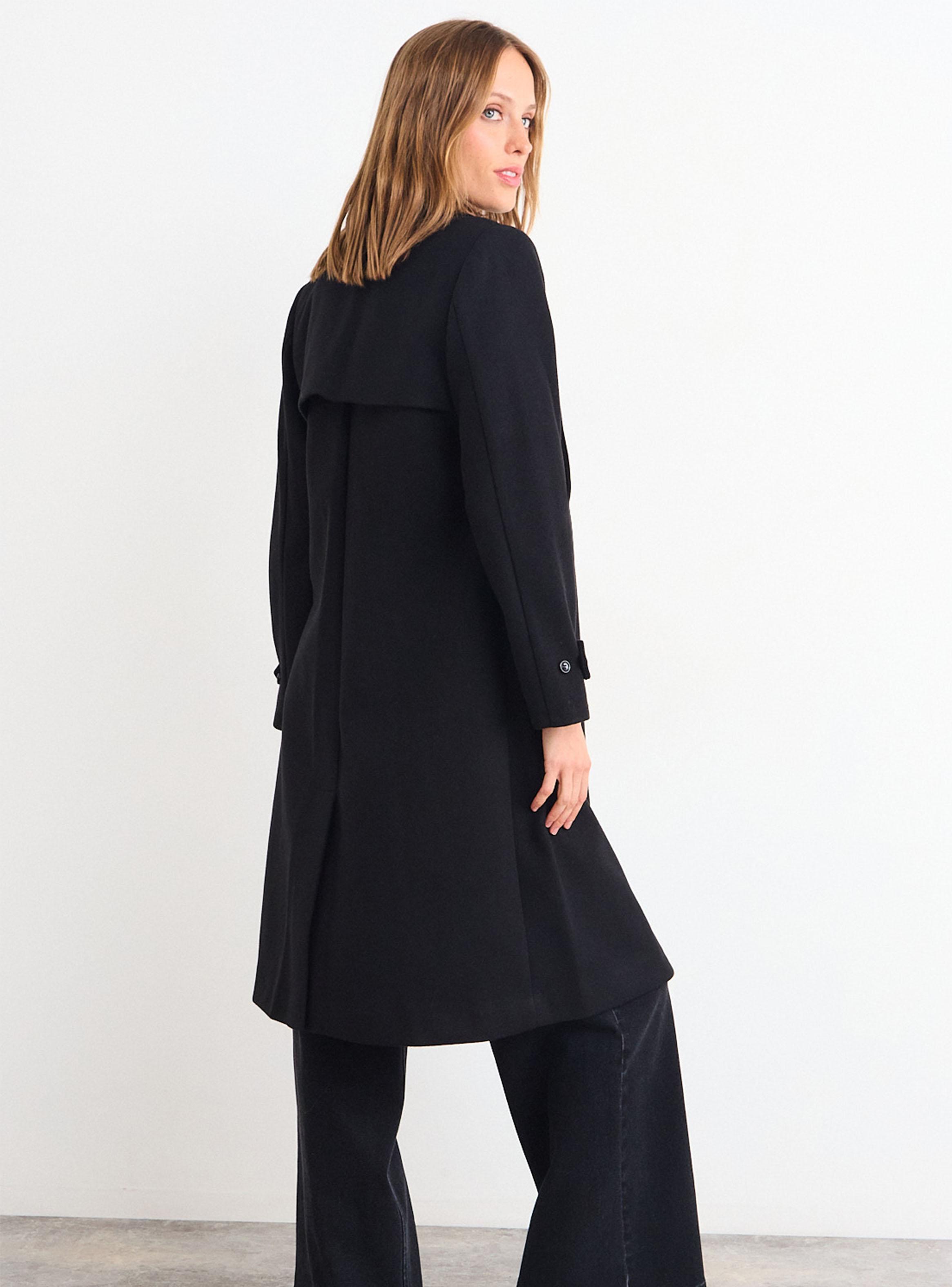 Abrigo Chaquetón Liso Solapas Clásicas-4