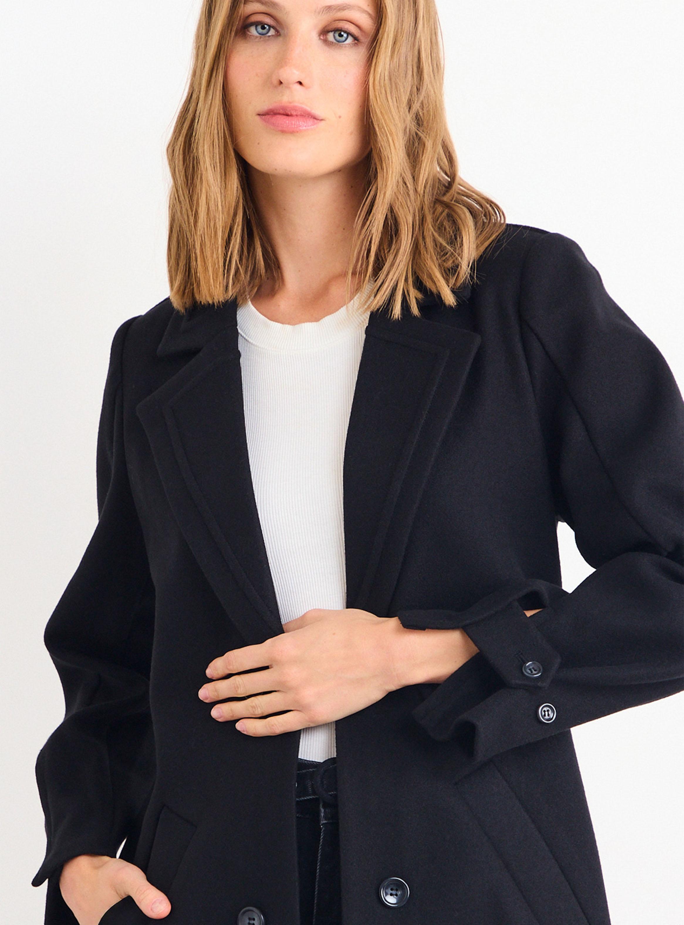 Abrigo Chaquetón Liso Solapas Clásicas-2